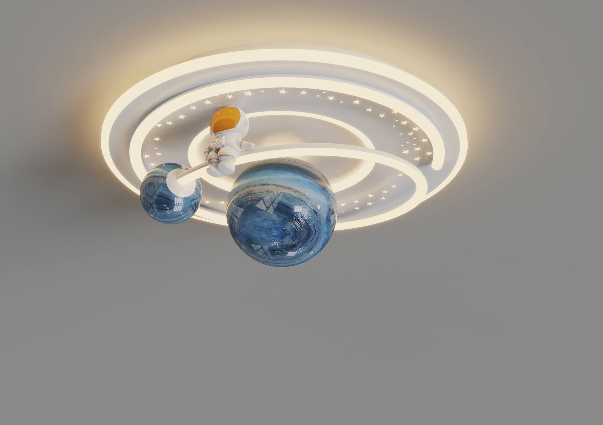 astronaut，Moon，light in the bedroom，resin，children，astronaut，