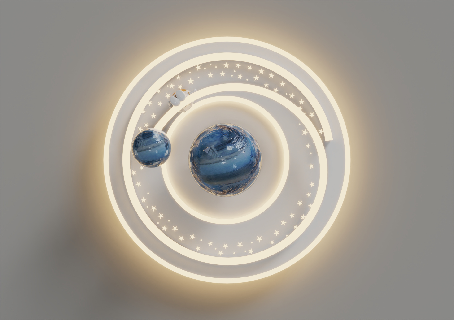 astronaut，Moon，light in the bedroom，resin，children，astronaut，