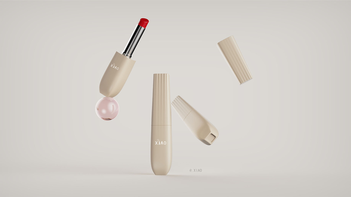 Make-up, eyebrow pencil, lip glaze, liquid foundation, lipstick, loose powder，Gradient, texture，Design, CMF，