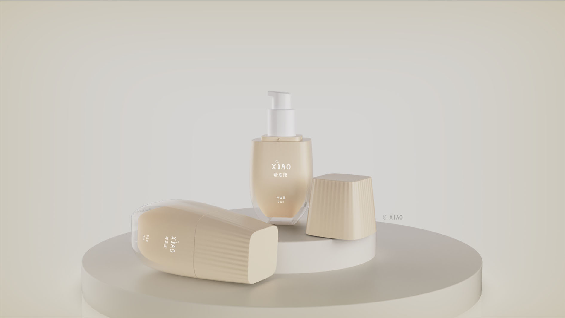 Make-up, eyebrow pencil, lip glaze, liquid foundation, lipstick, loose powder，Gradient, texture，Design, CMF，