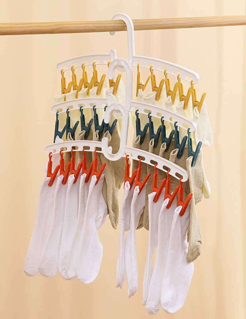 Home department store，Sock clip，coat hanger，multi-function，multi-storey，Receive，Color contrast，arrangement，