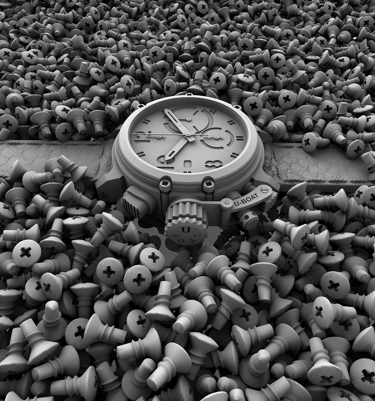 Wrist watch，modeling，texture，