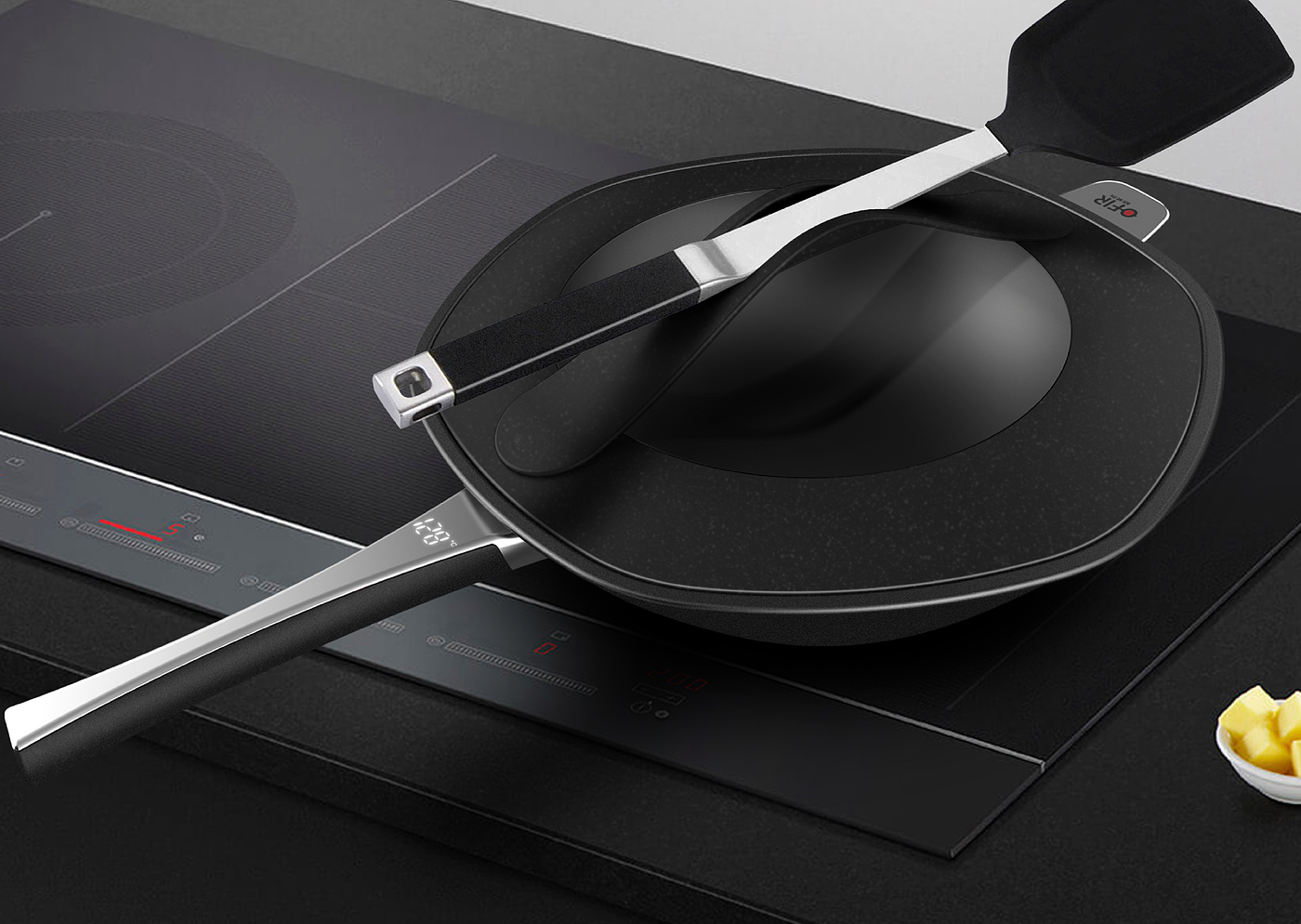 Wok，intelligence，kitchen，Intelligent temperature control，Temperature controlled wok，