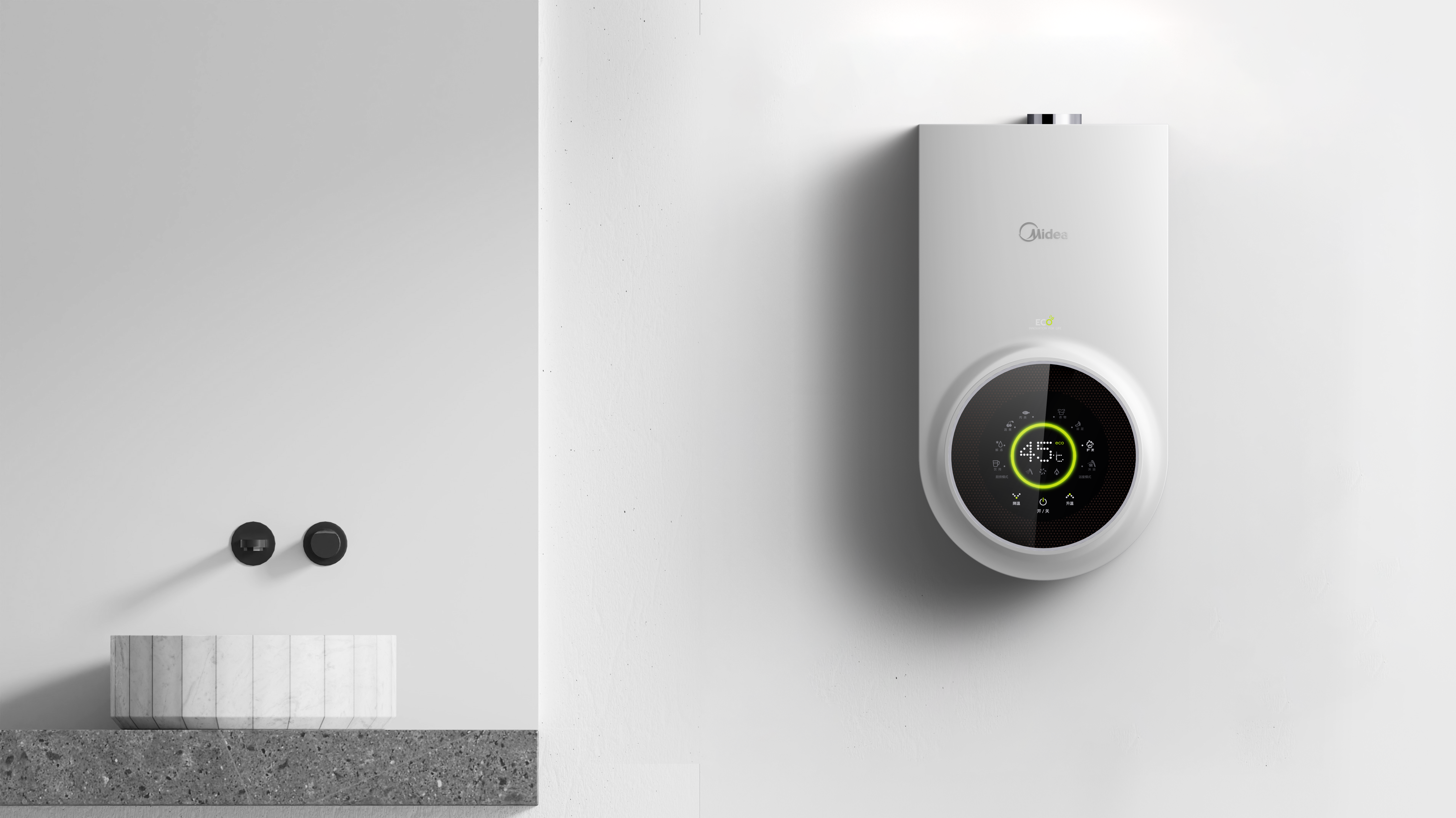 small home appliances，Beautiful，Electric water heater，TOALL Convex and Concave Design，