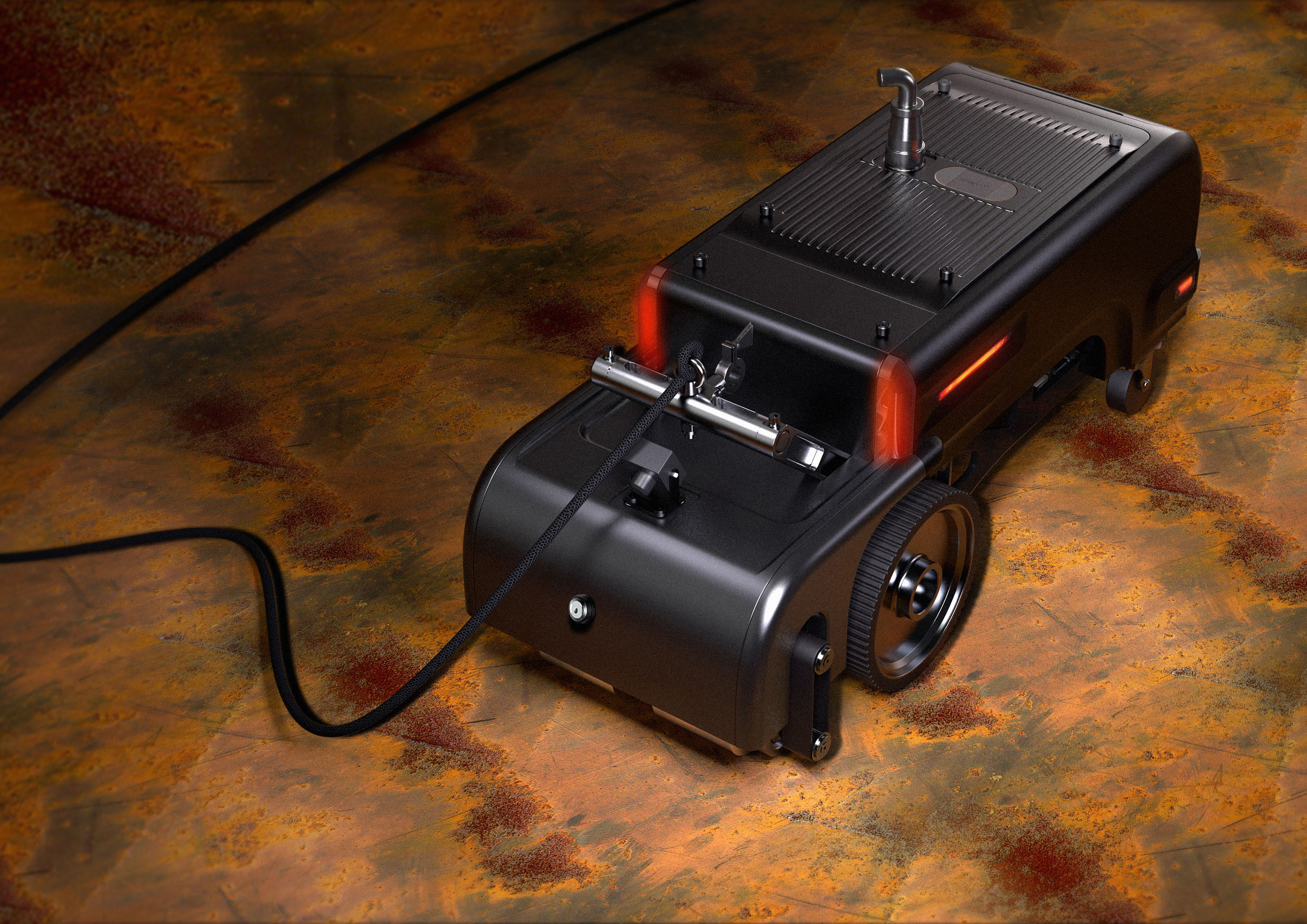 rust removal of hull，Industrial robot，