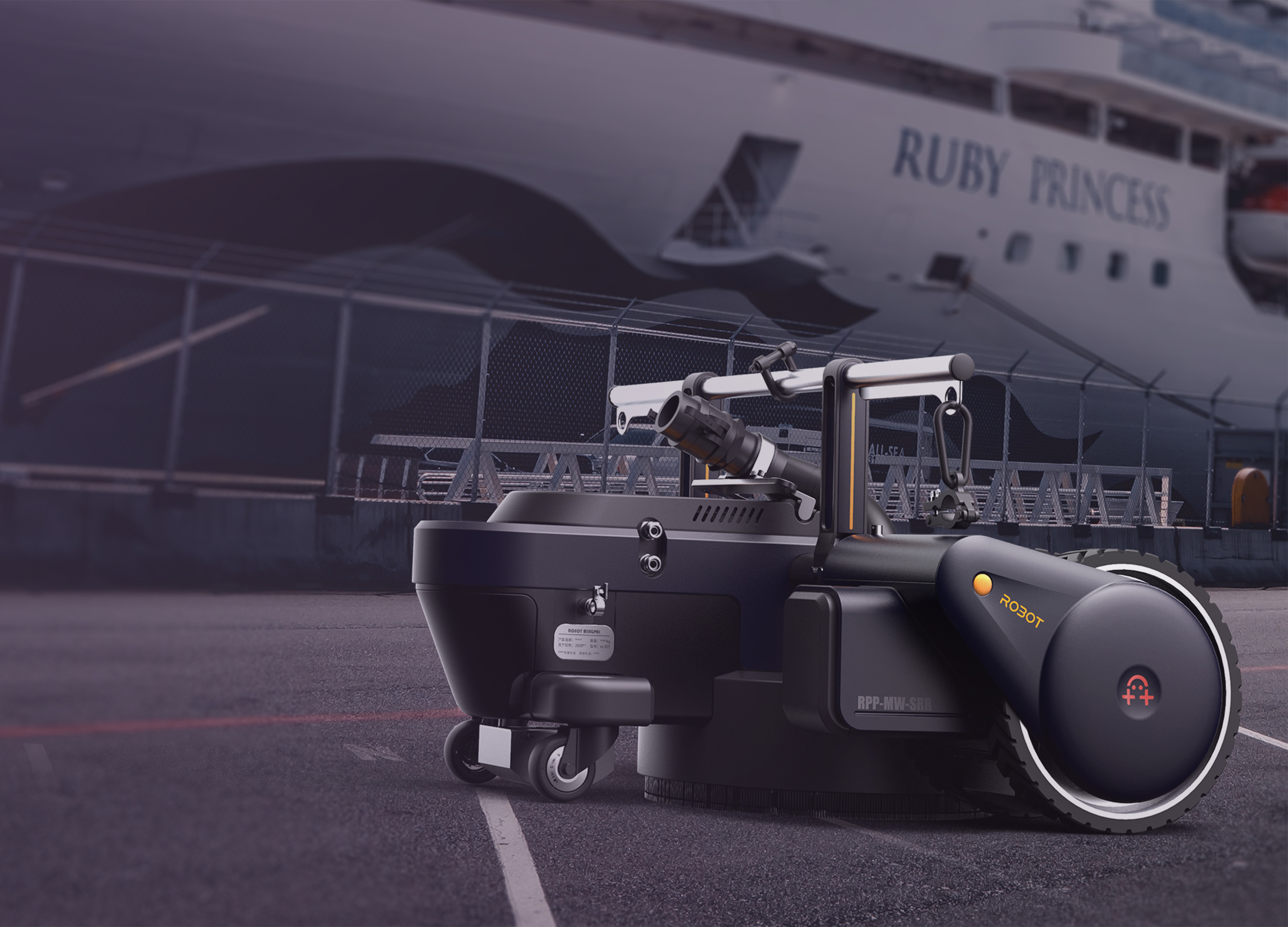 rust removal of hull，Industrial robot，