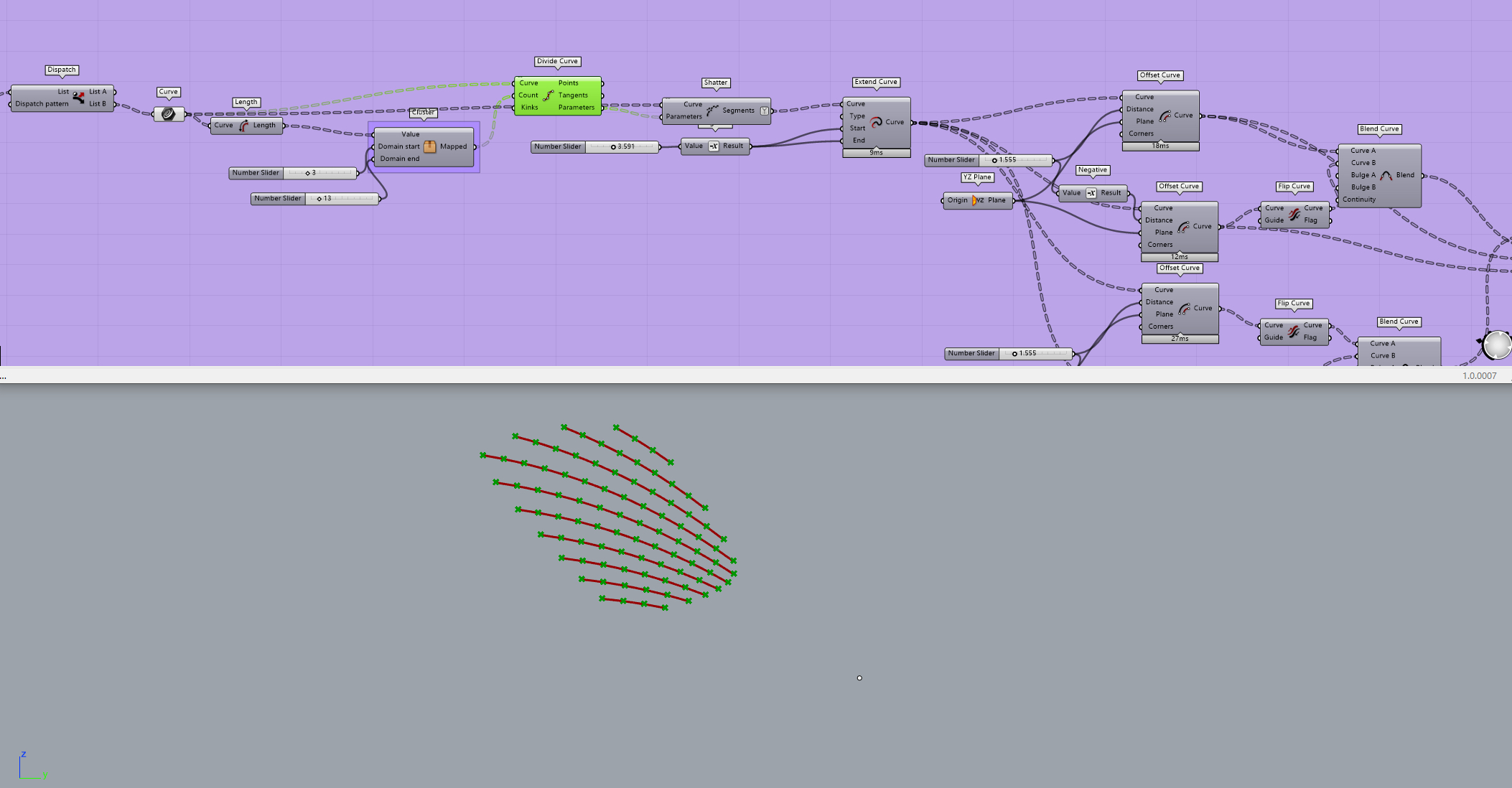 grasshopper，Parametric design，Procreate，