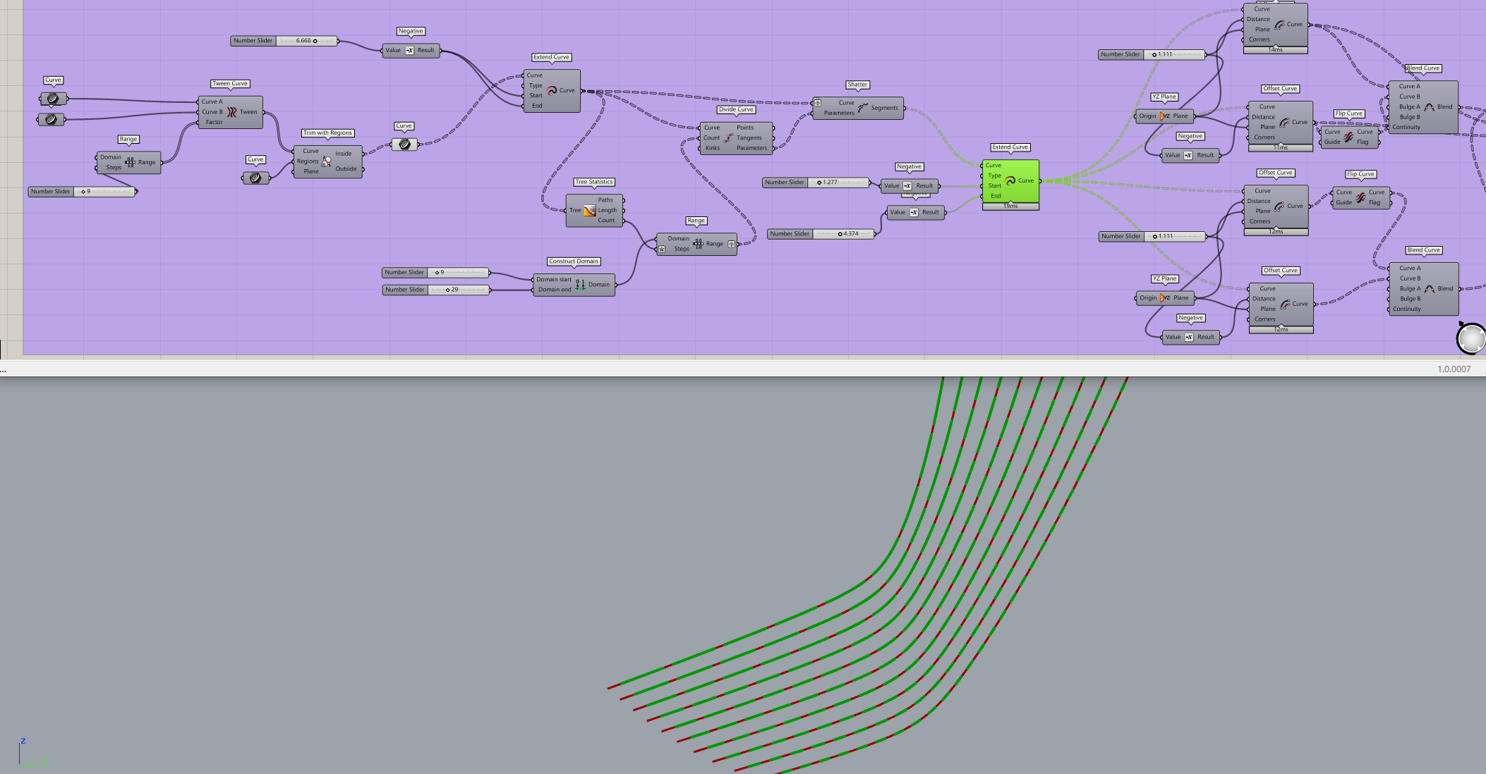 grasshopper，Parametric design，Procreate，