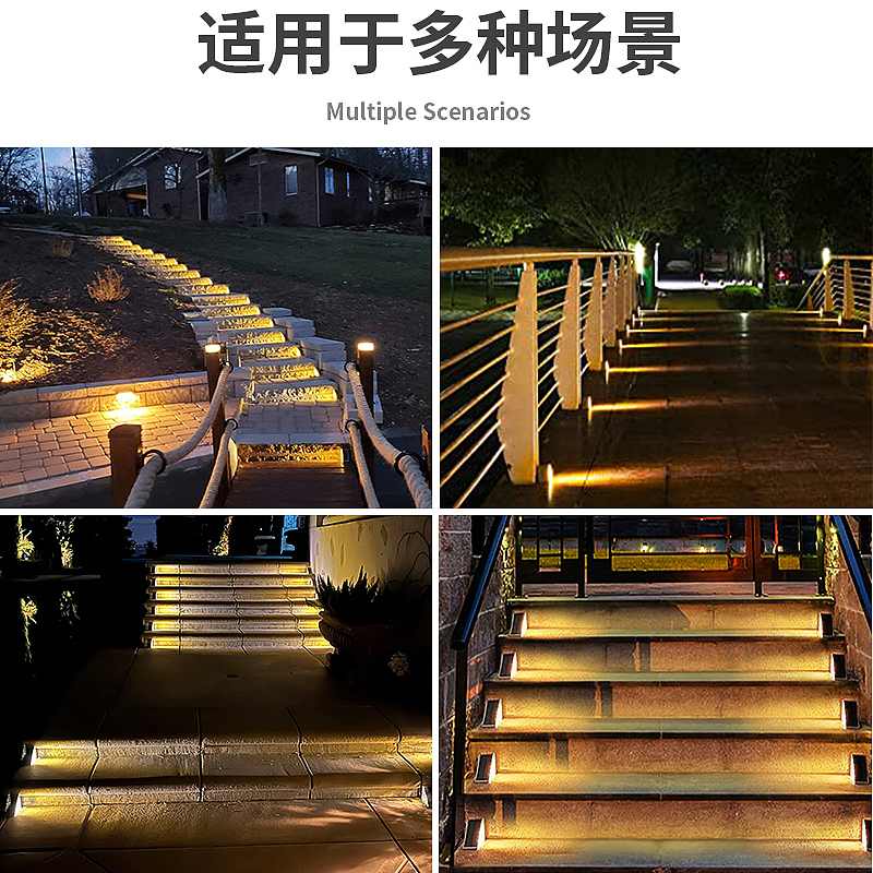 Gvvoohome：户外太阳能楼梯灯，
