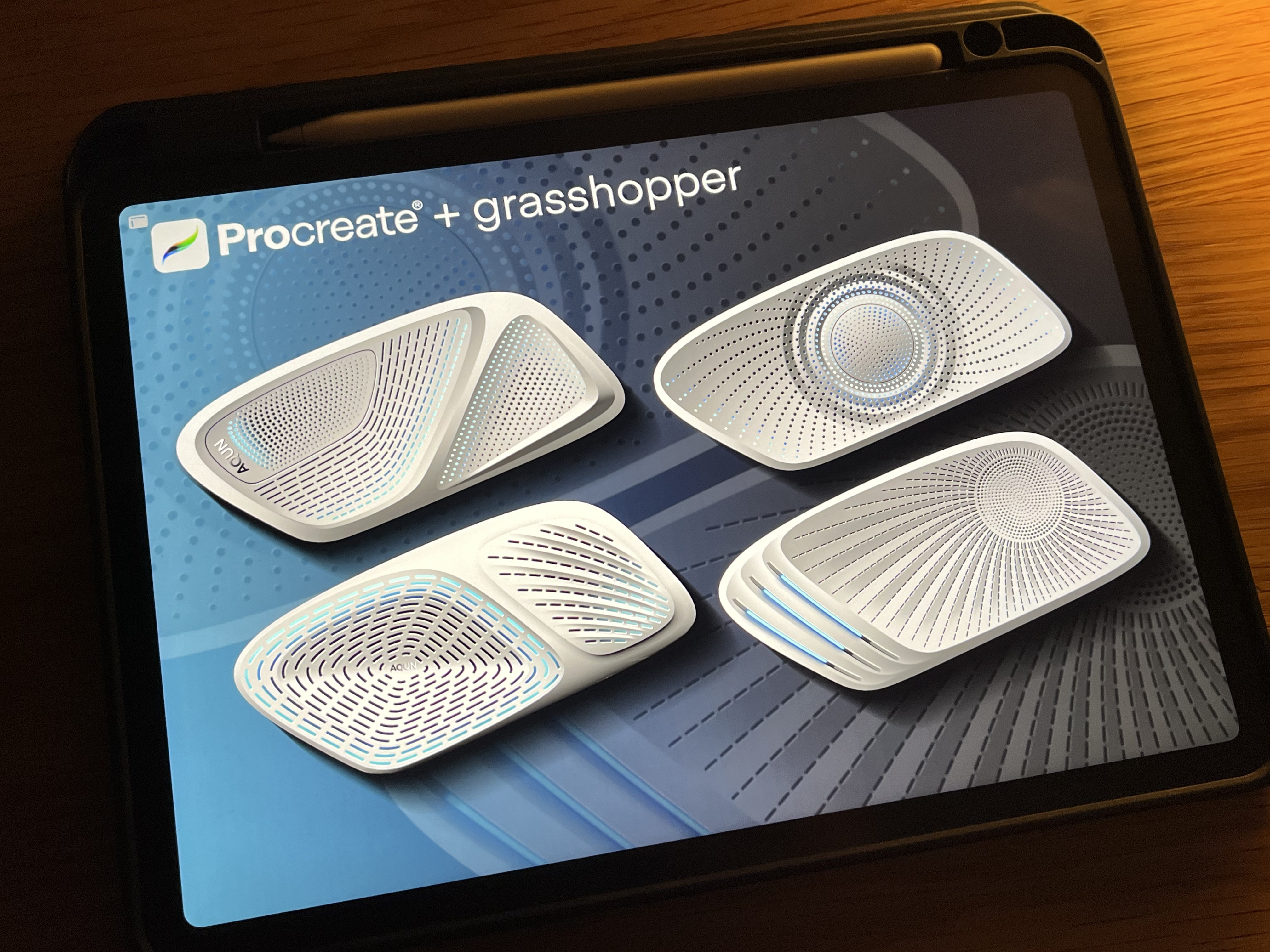 grasshopper，Parametric design，Procreate，