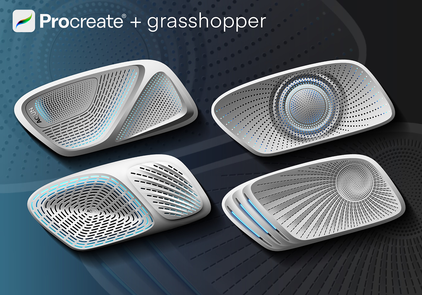grasshopper，Parametric design，Procreate，
