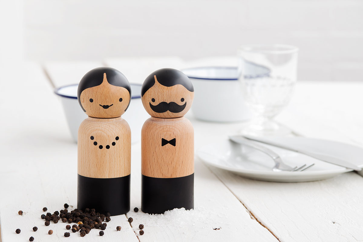 Pepper and salt couple，Seasoning tank，product design，originality，