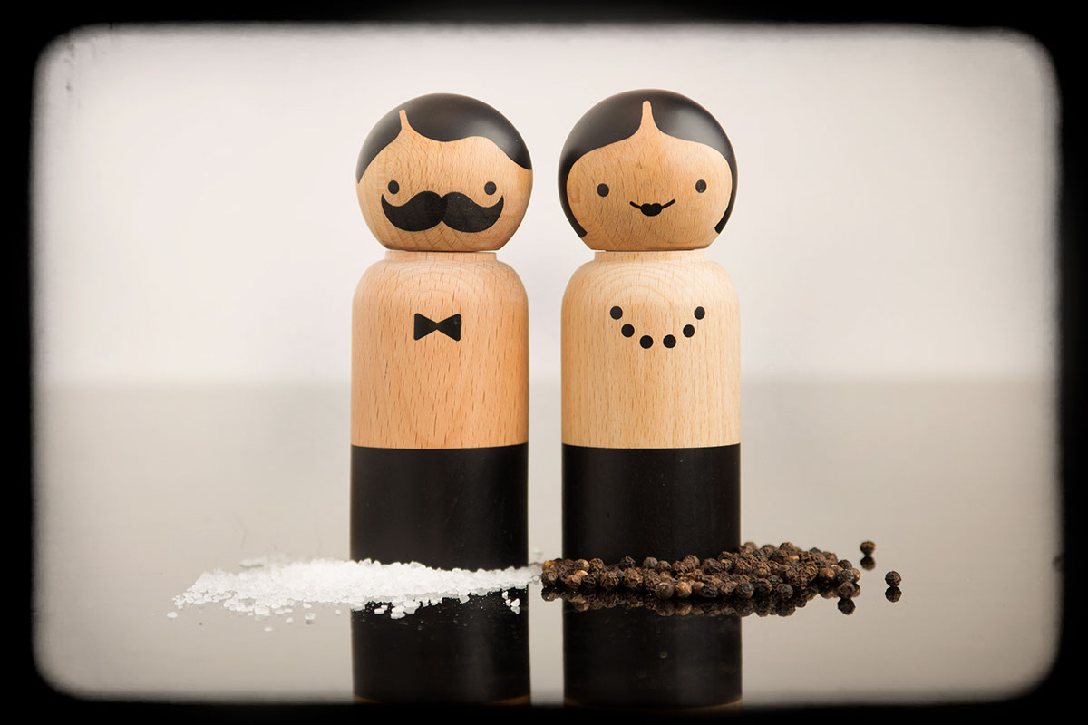 Pepper and salt couple，Seasoning tank，product design，originality，