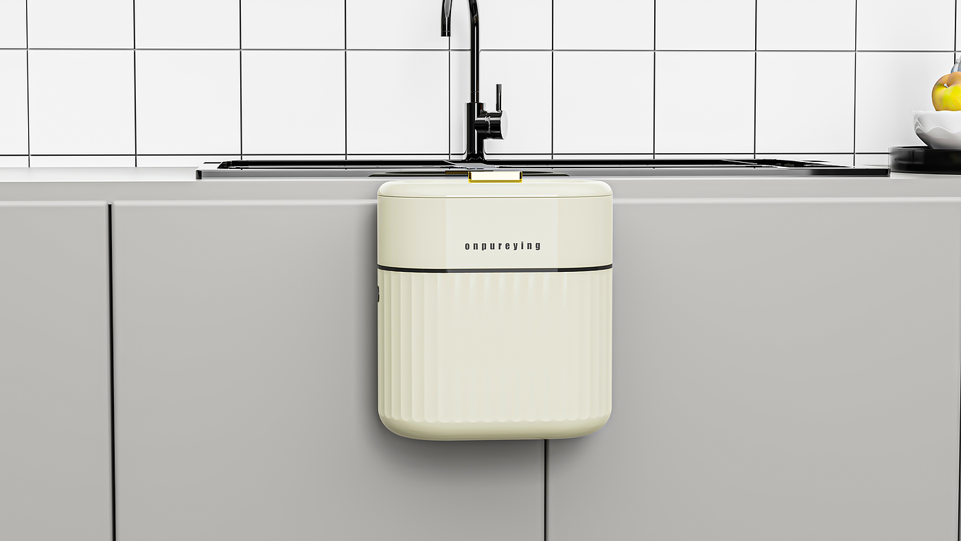 Wall-mounted trash can，