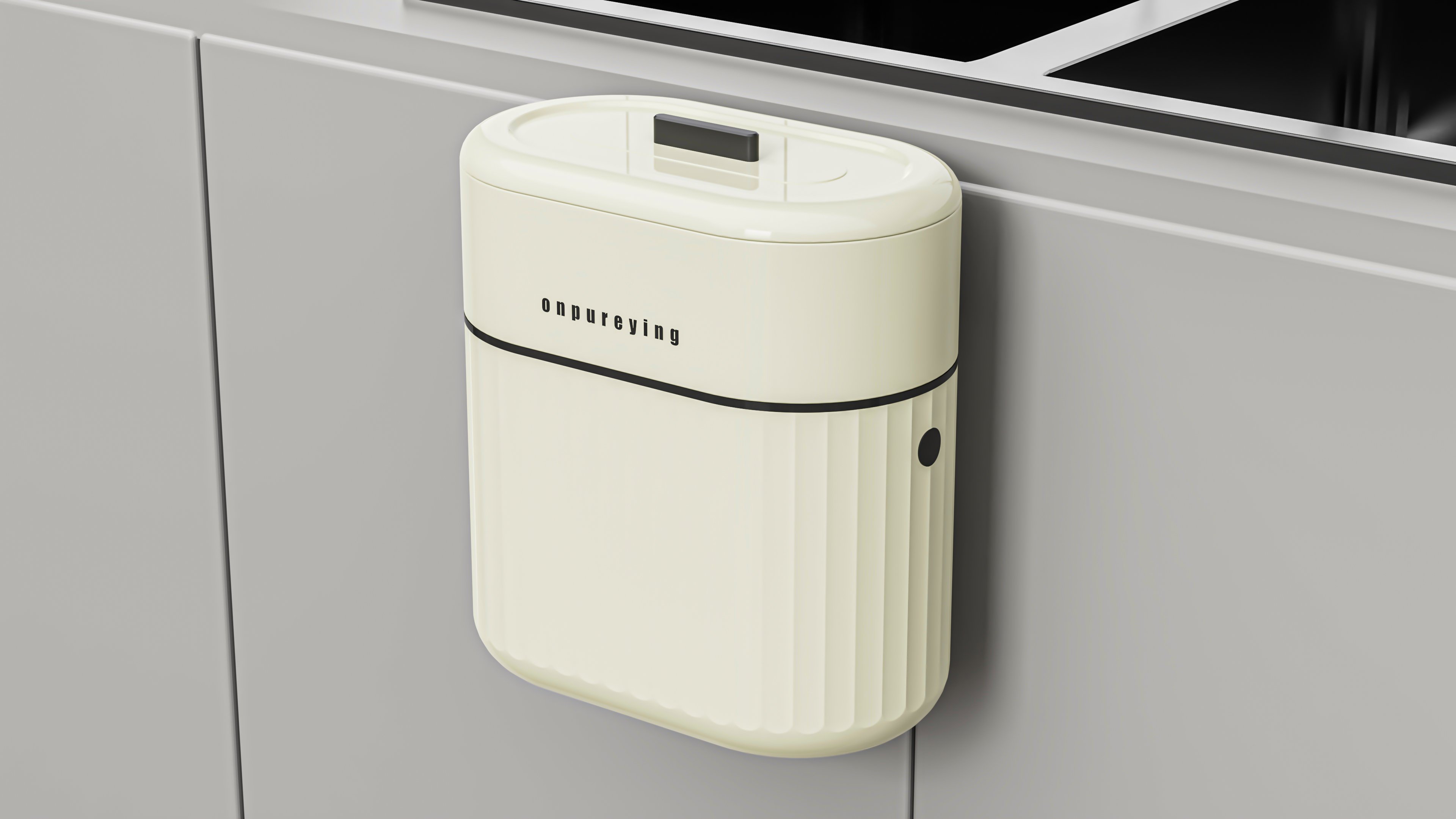 Wall-mounted trash can，