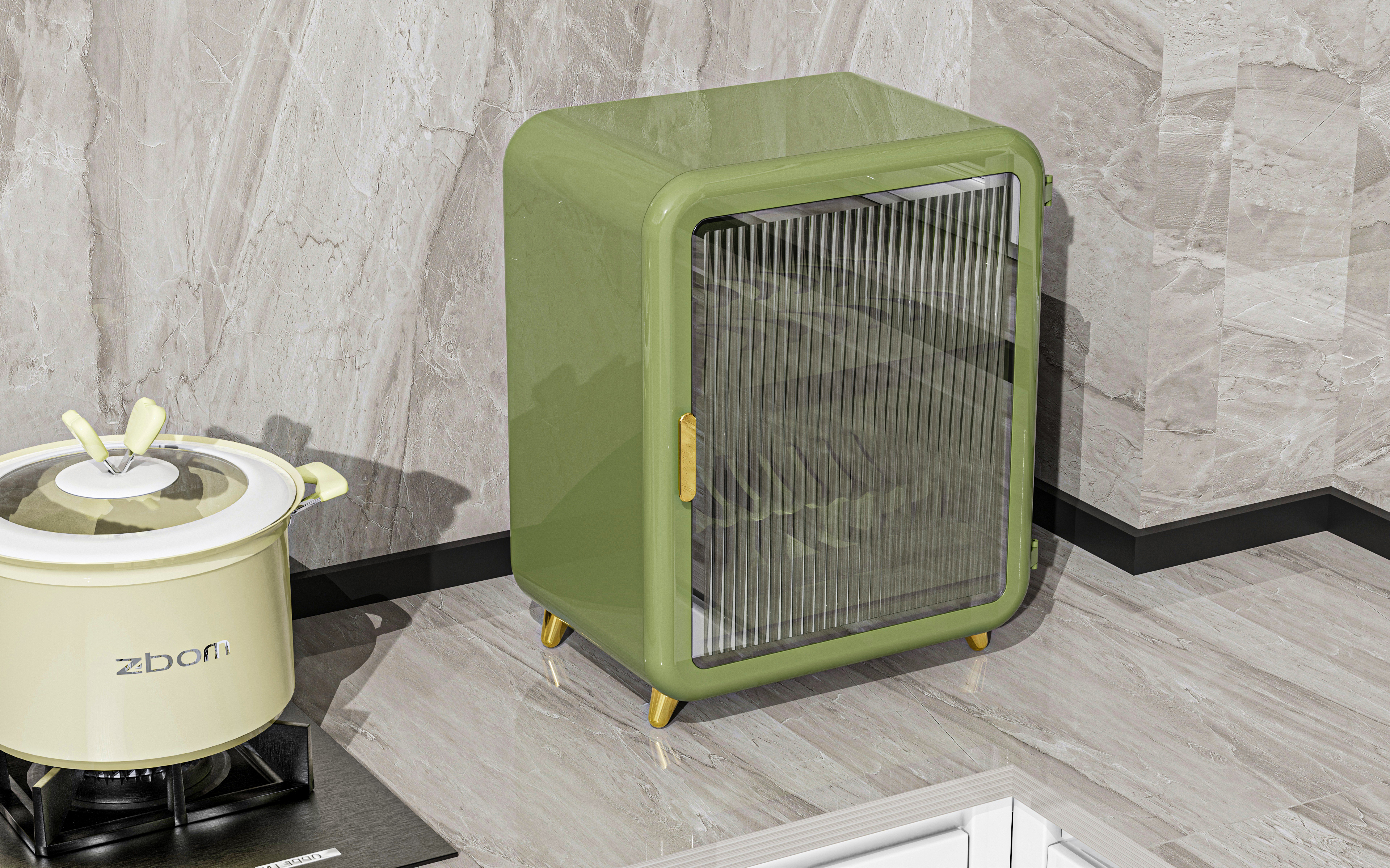 Double bowl chopsticks storage box，