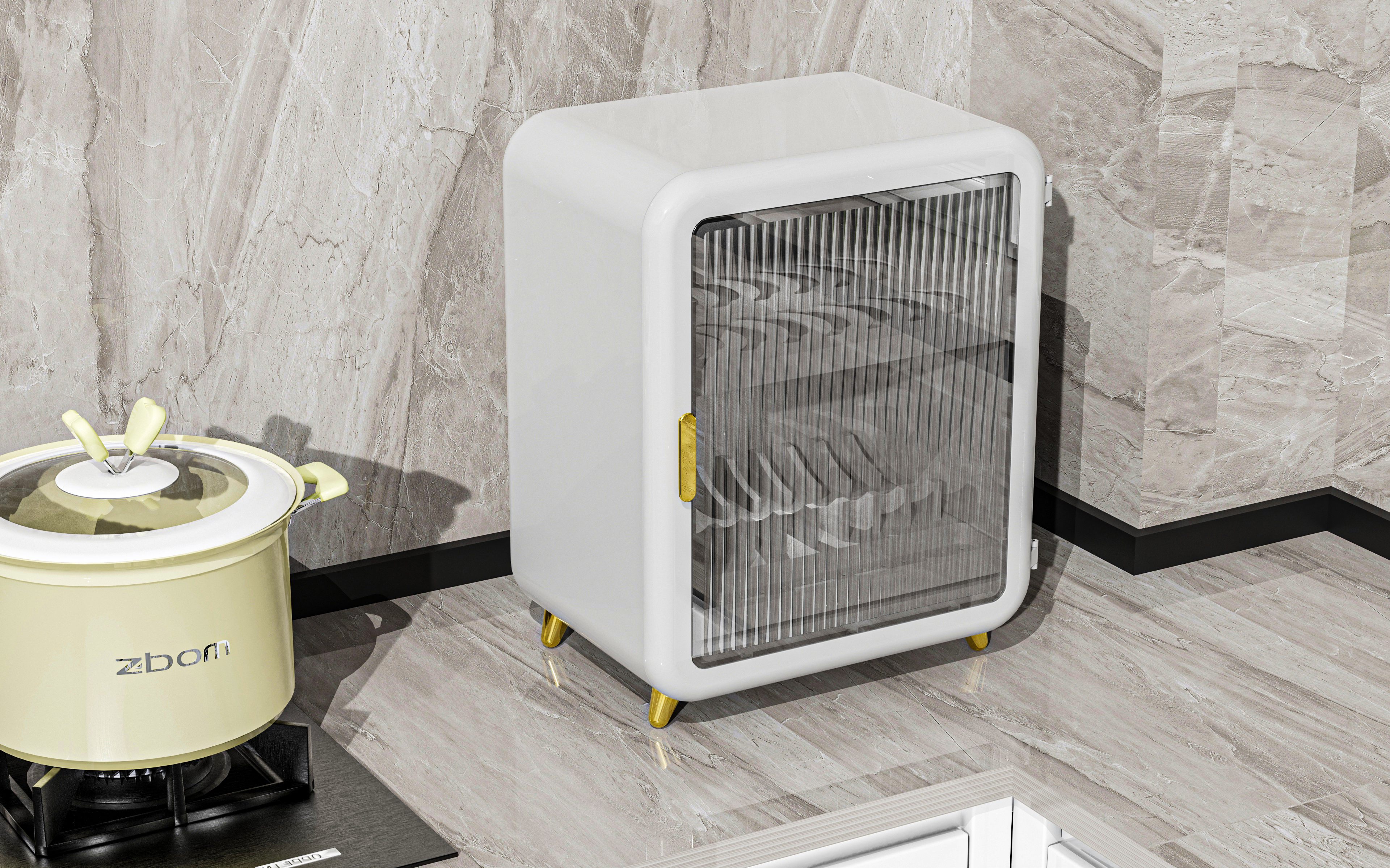 Double bowl chopsticks storage box，