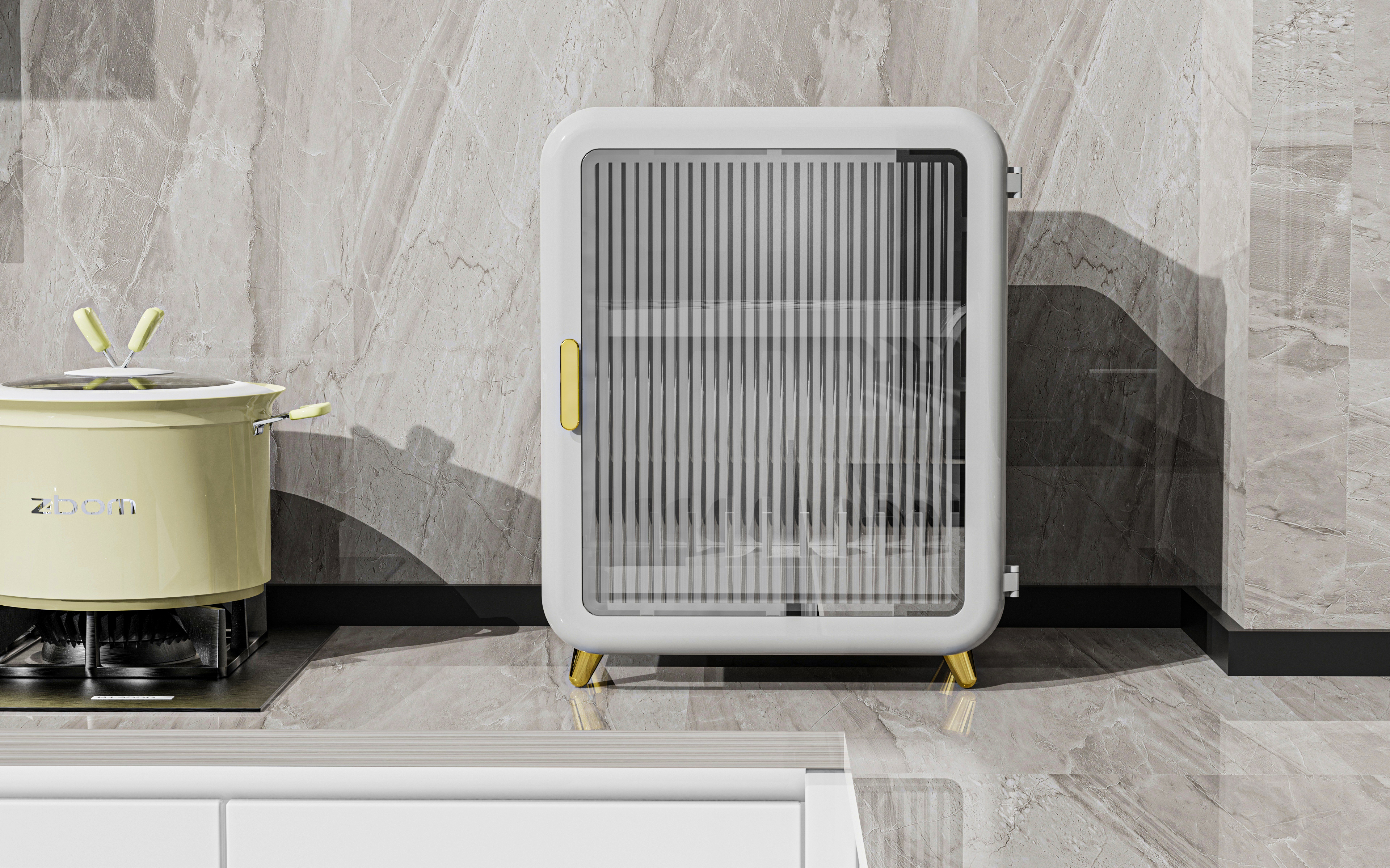 Double bowl chopsticks storage box，