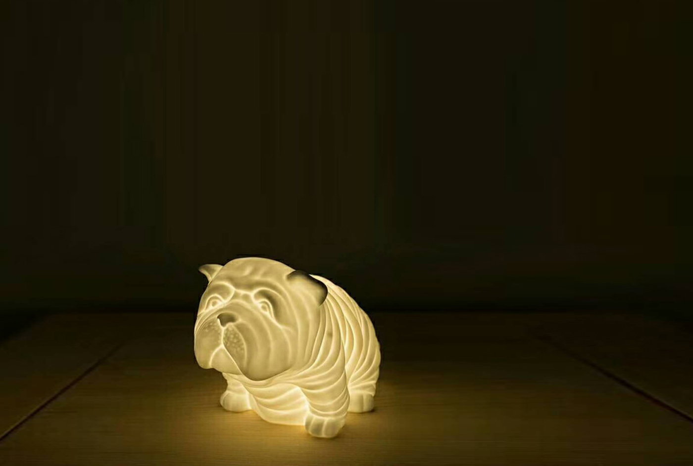 Original ceramics，French Bulldog，Creative lighting，Night light，Aina life，Craftsmanship，