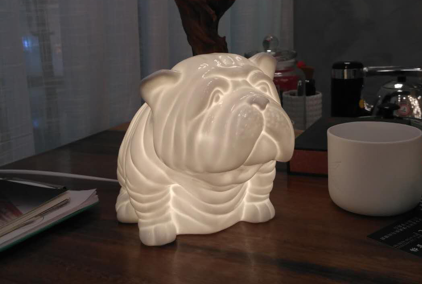 Original ceramics，French Bulldog，Creative lighting，Night light，Aina life，Craftsmanship，