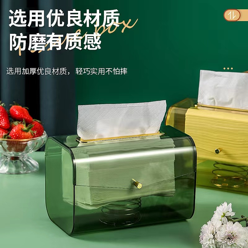 Light luxury，Tissue box，Receive，Spring，Design，Home department store，Simplicity，translucent，