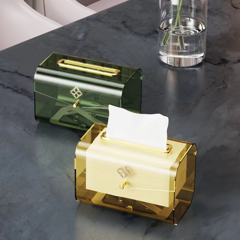 Light luxury，Tissue box，Receive，Spring，Design，Home department store，Simplicity，translucent，