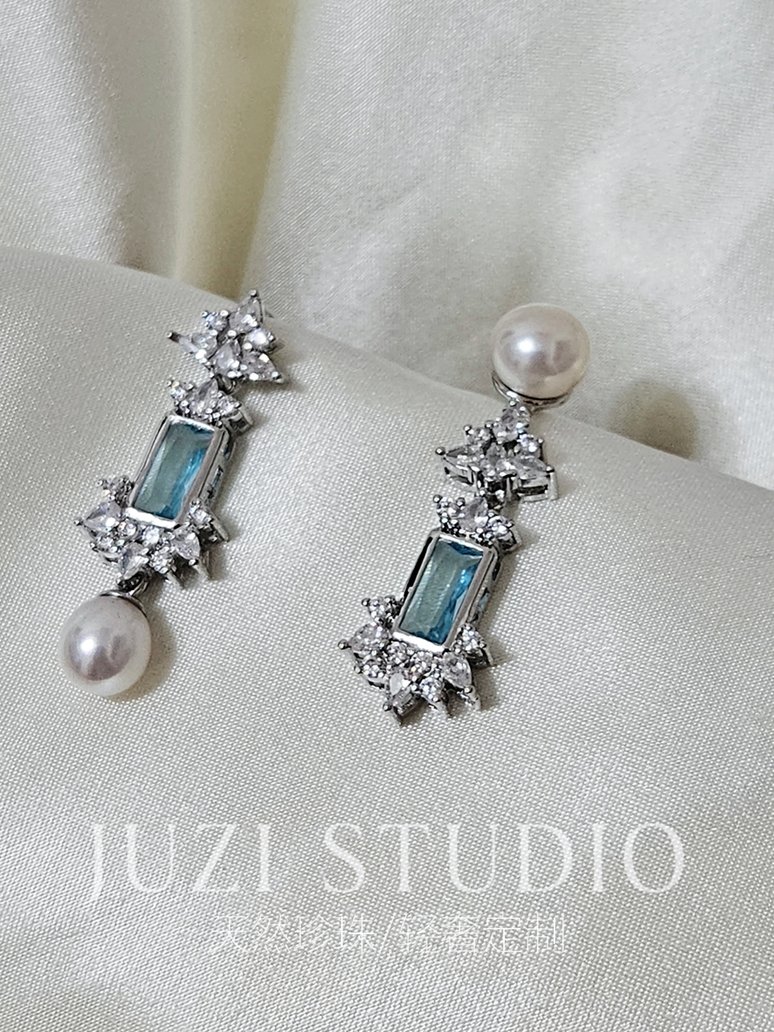 Earrings/Aqua，