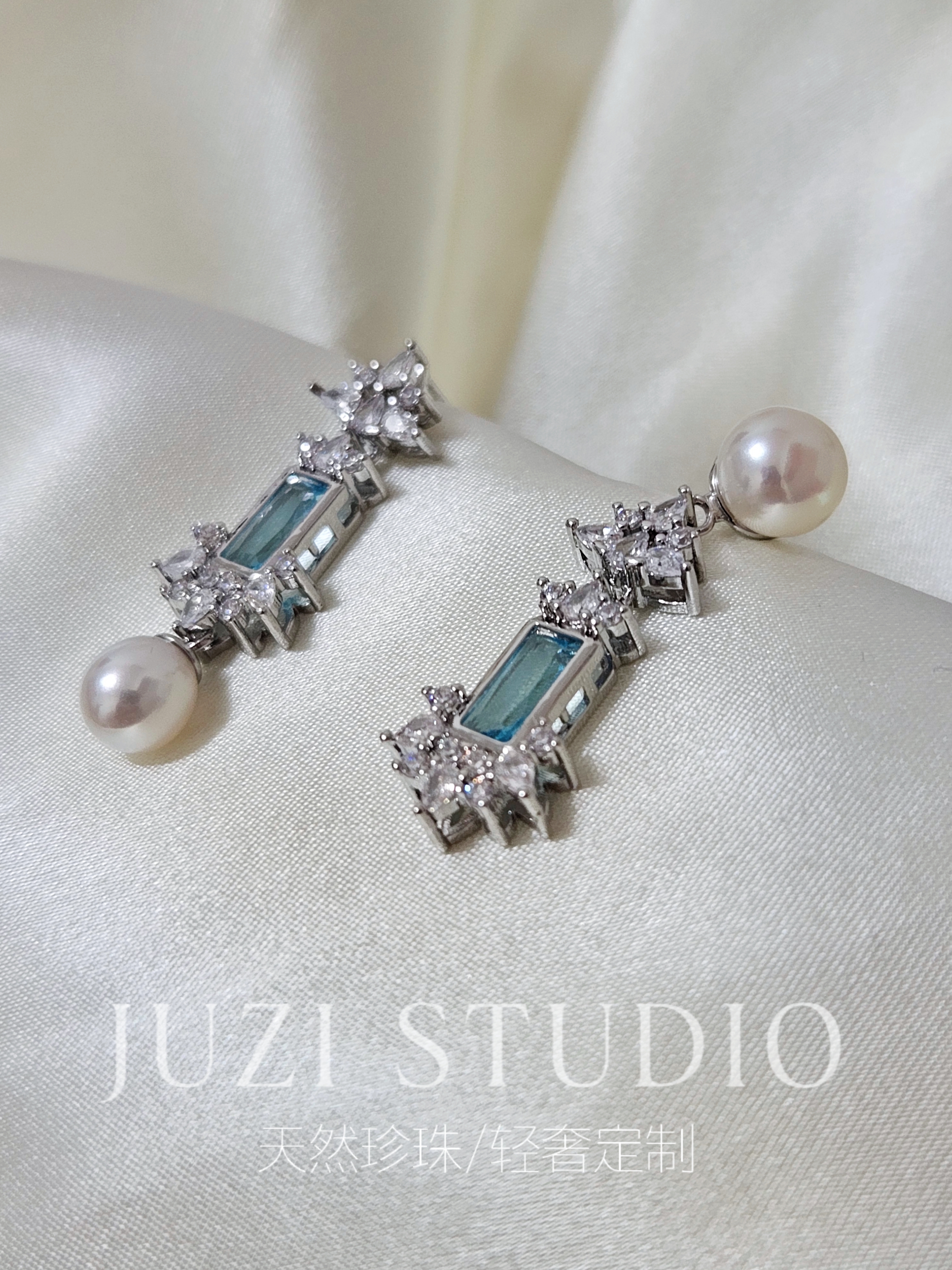 Earrings/Aqua，