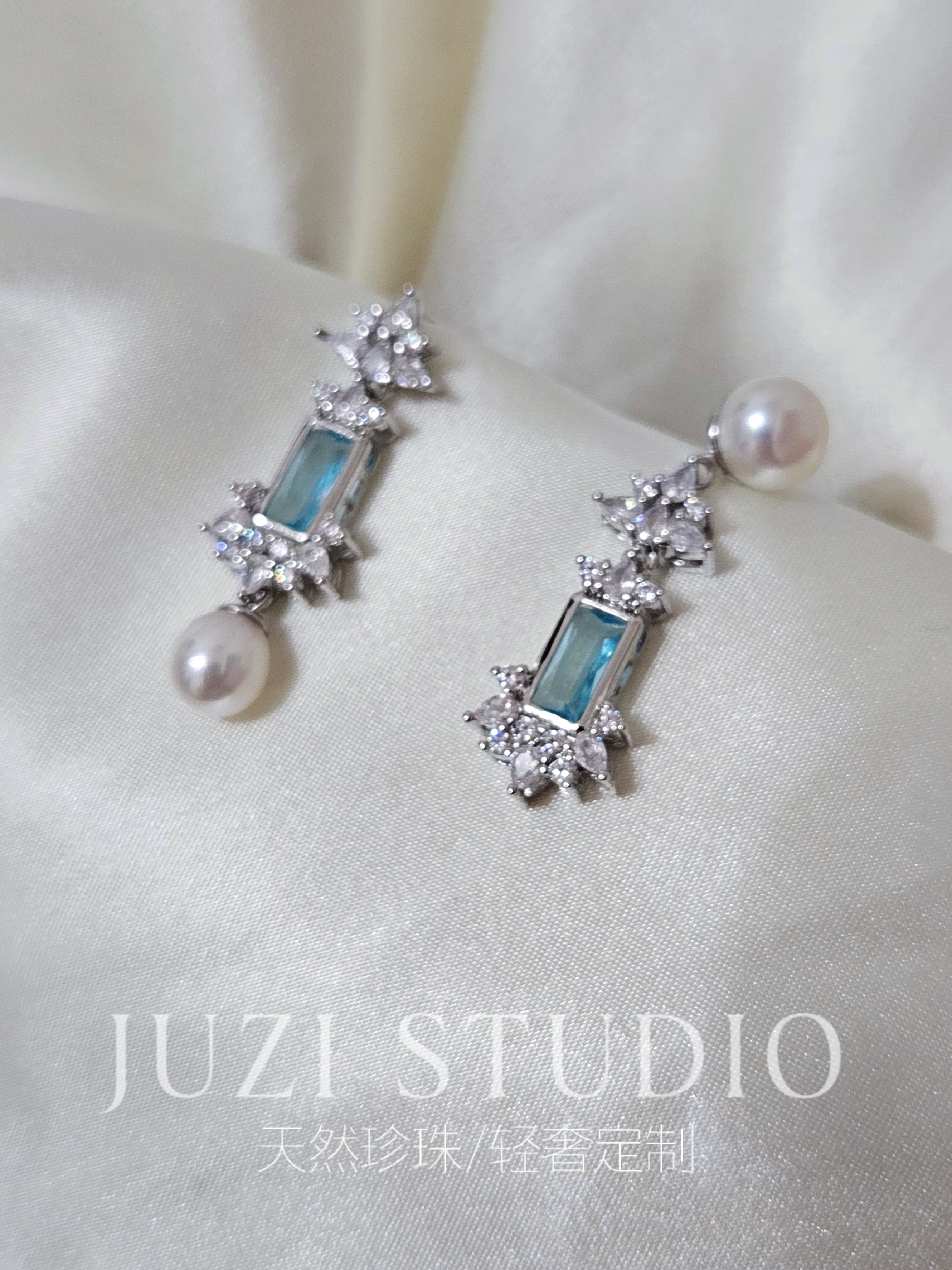 Earrings/Aqua，