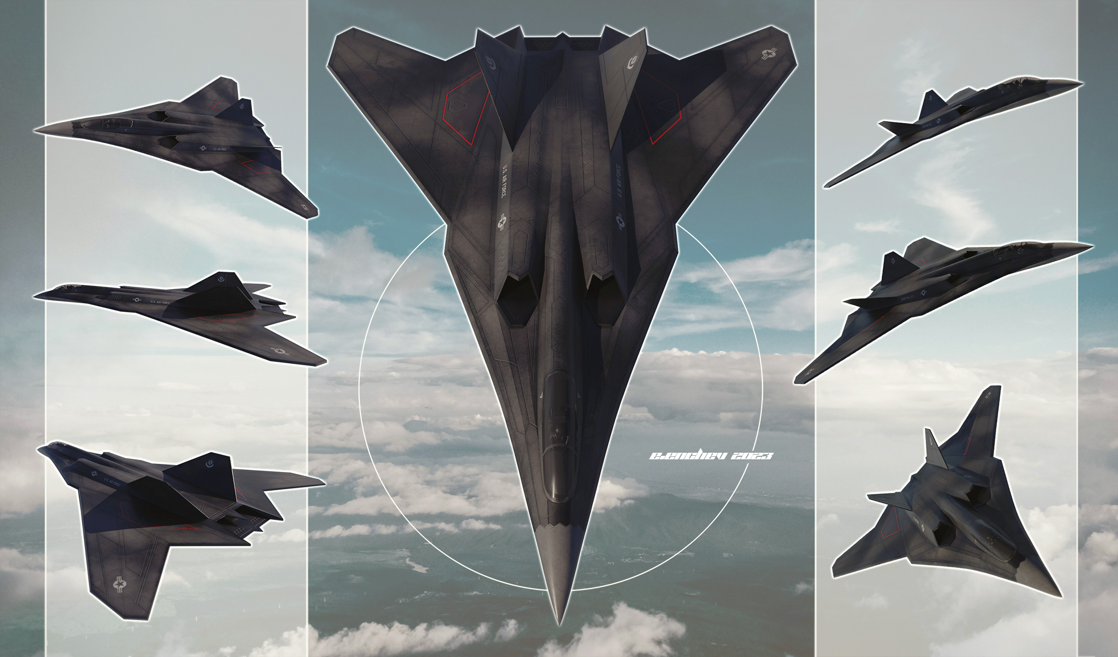 fighter，Aircraft design，Rendering，