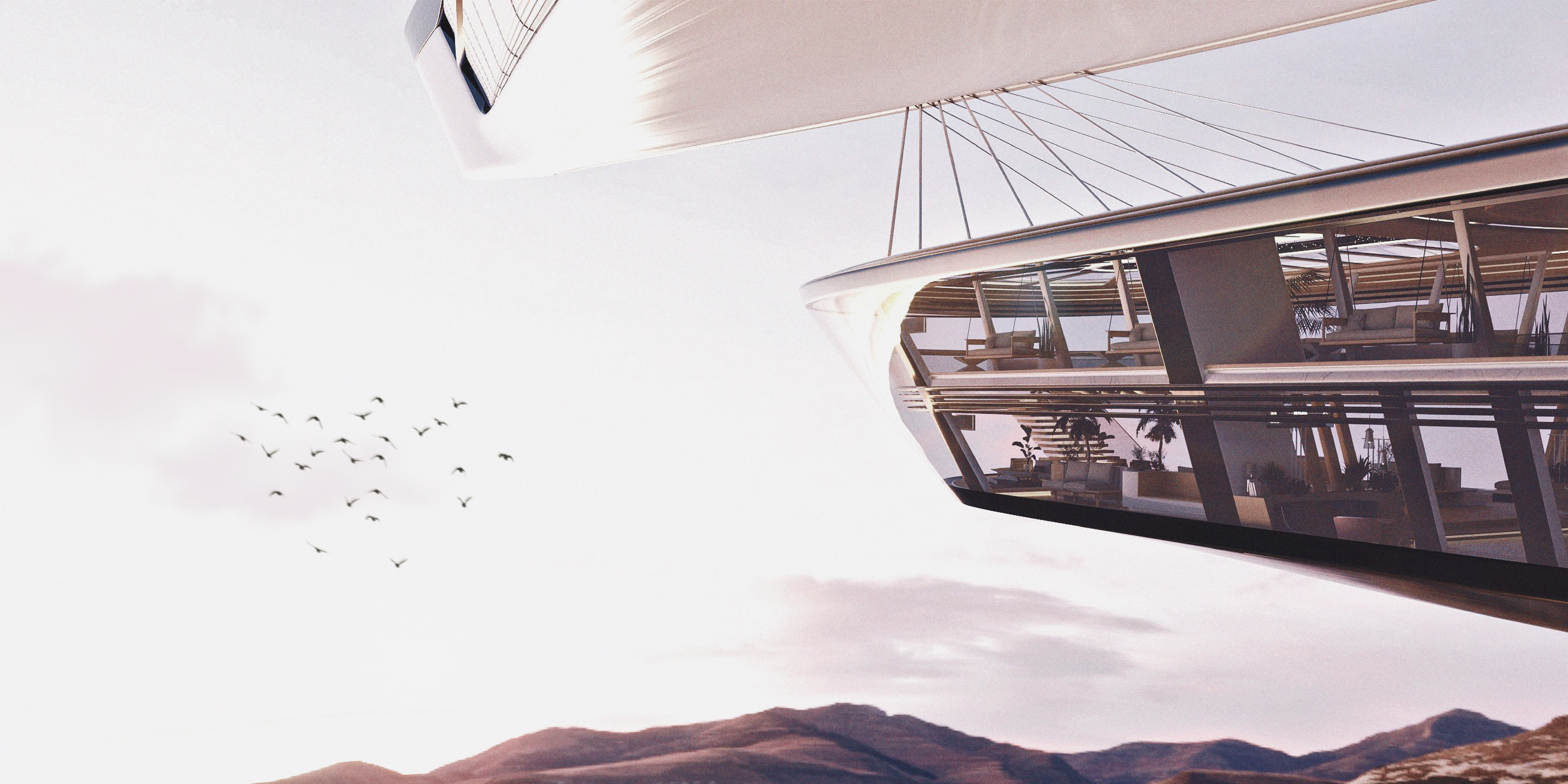 airship，escape from reality，travel，