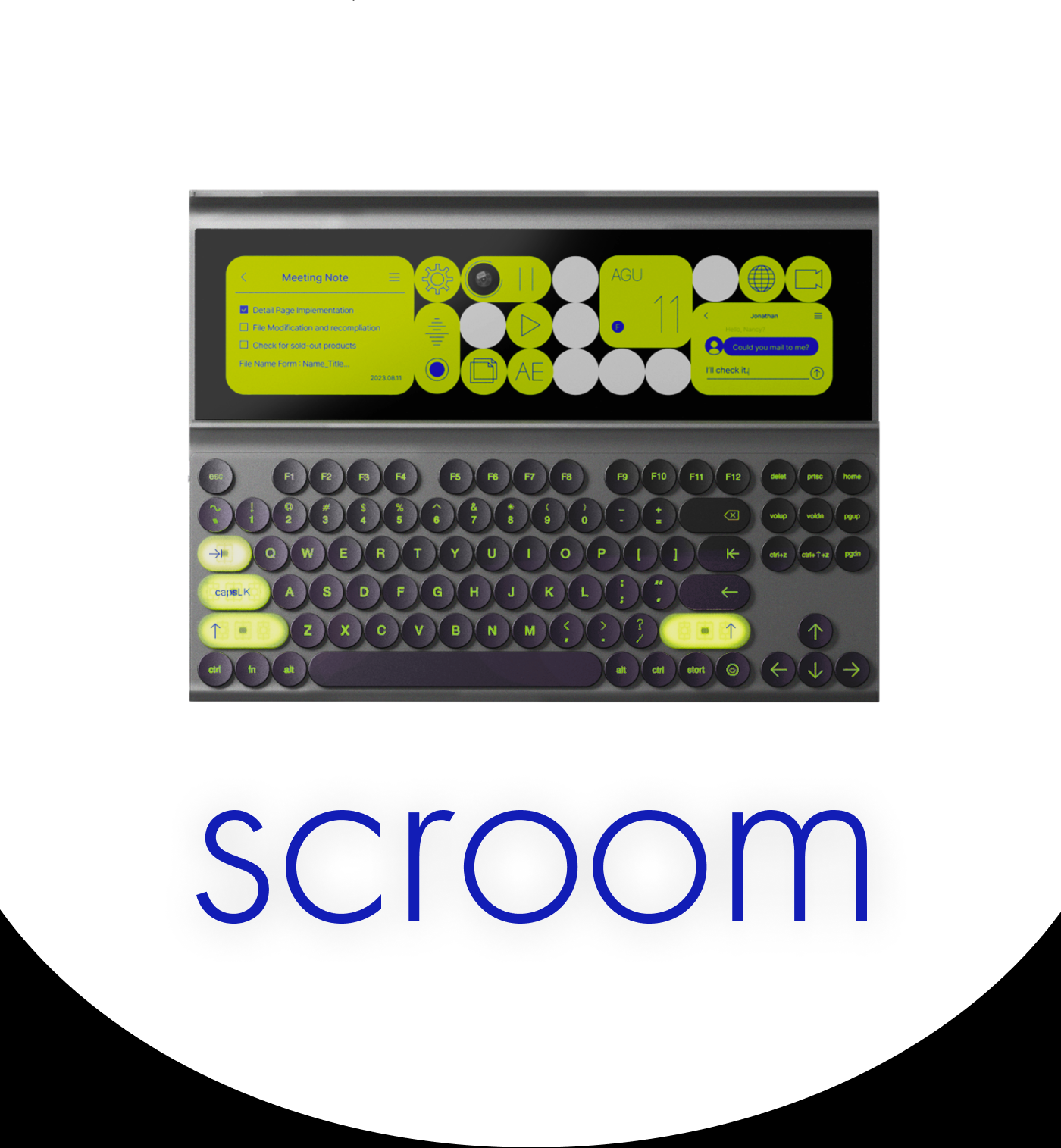 SCROOM，keyboard，monitor，Working equipment，
