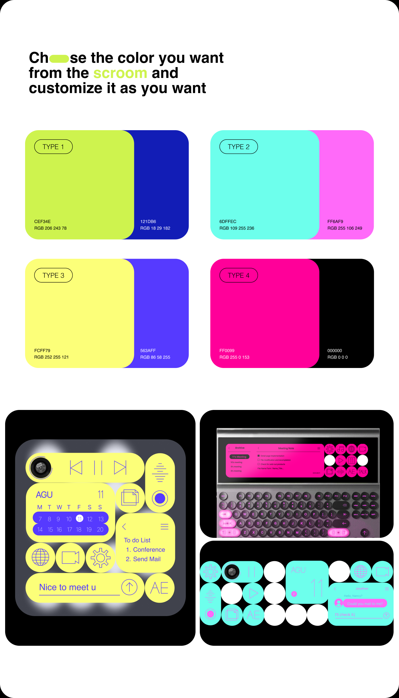 SCROOM，keyboard，monitor，Working equipment，