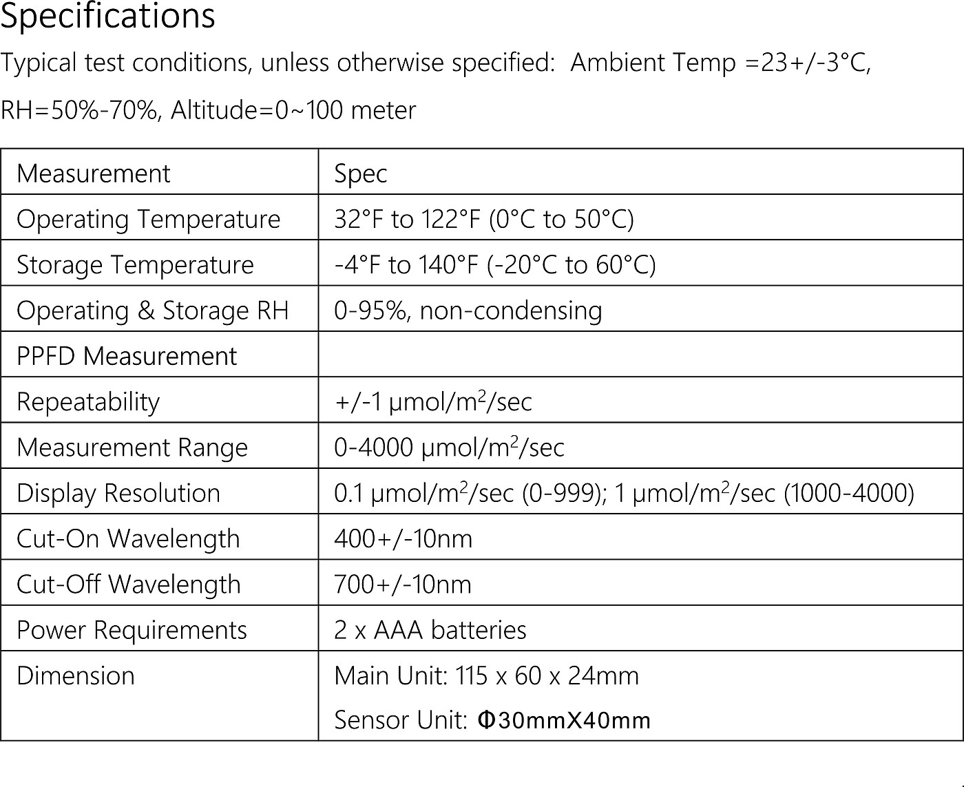 a spectrometer，Instruments and Apparatuses，Detector，Photometer，optical instrument，PPFD，photon energy meter，light energy meter，