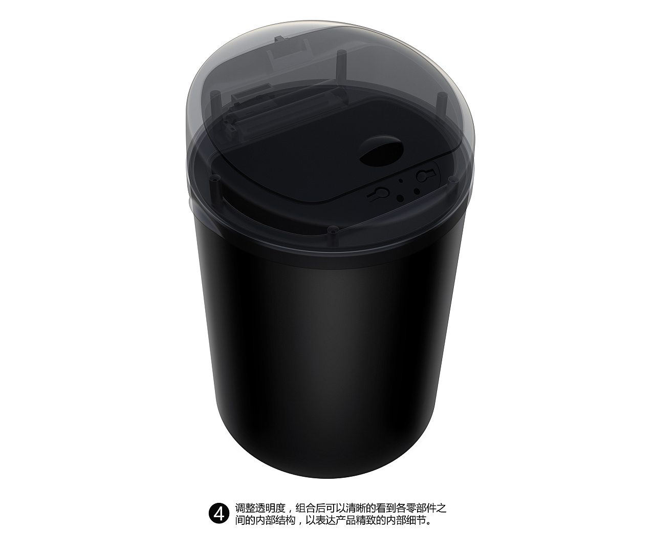 Production process of internal structure analysis diagram，Keyshot rendering，Photoshop post processing，