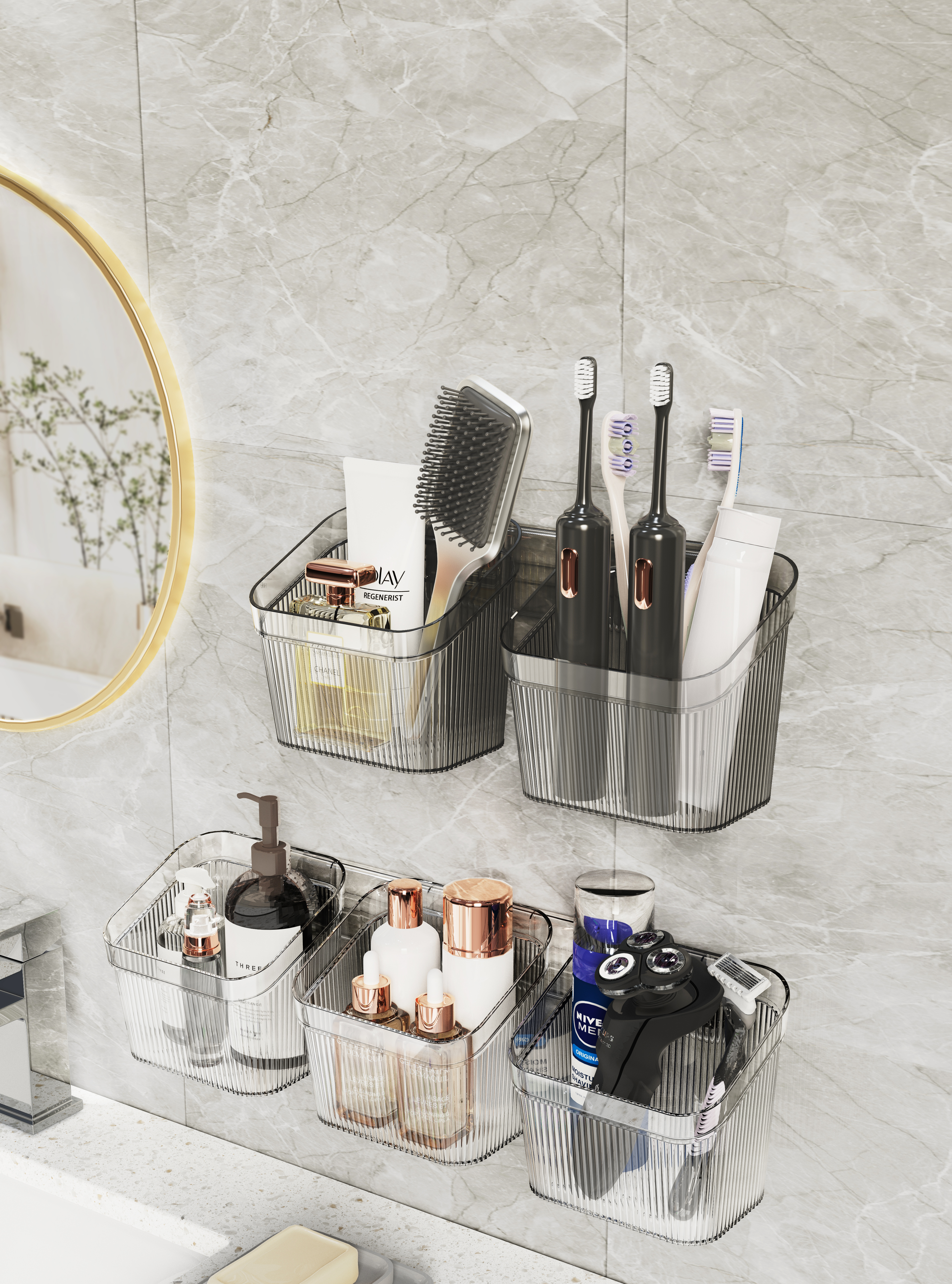 Light Luxury High Transparent PET Horizontal Hanging Vertical Hanging，