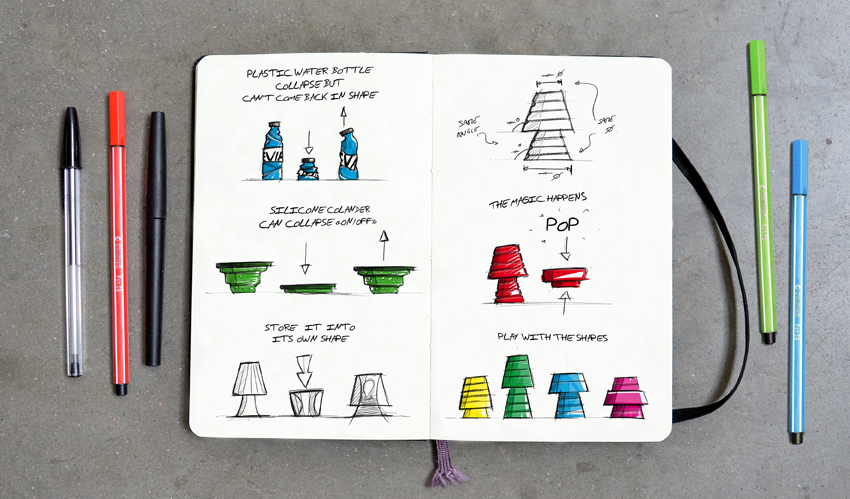 Desk lamp，Millie，Foldable，Save space，Soft material，