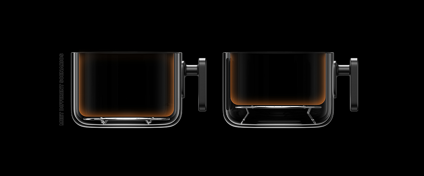 ZENMOKE，industrial design，Air fryer，Air Fryer，Household appliances，Visual effect design，If Award，