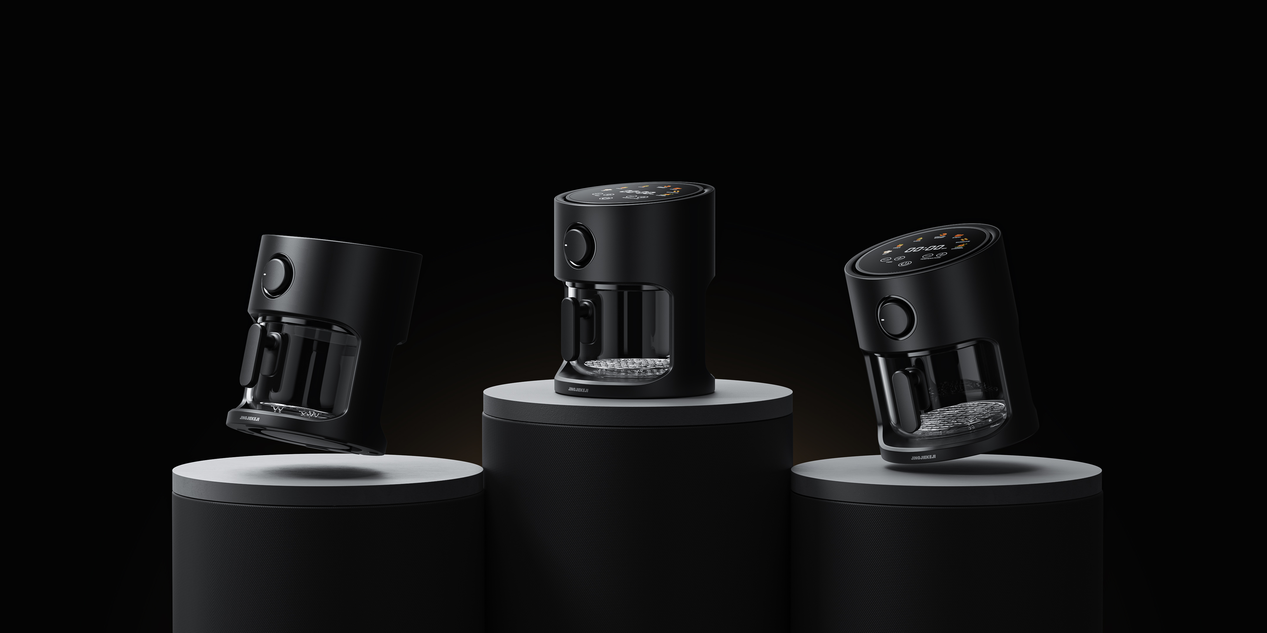 ZENMOKE，industrial design，Air fryer，Air Fryer，Household appliances，Visual effect design，If Award，