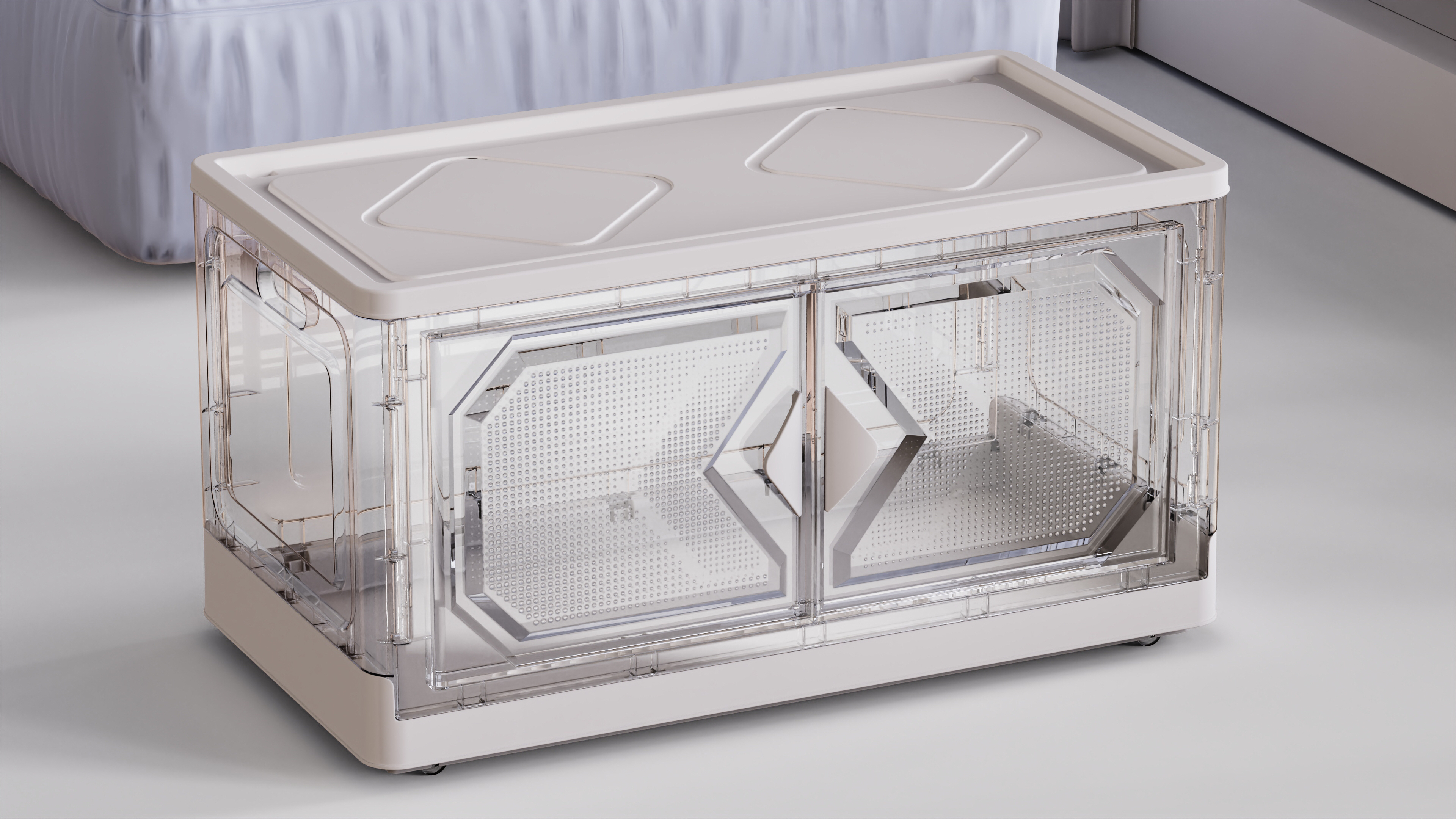 Folding box，Door Panel，panel，handle，Folding box handle，Folding box panel，Storage box door panel，