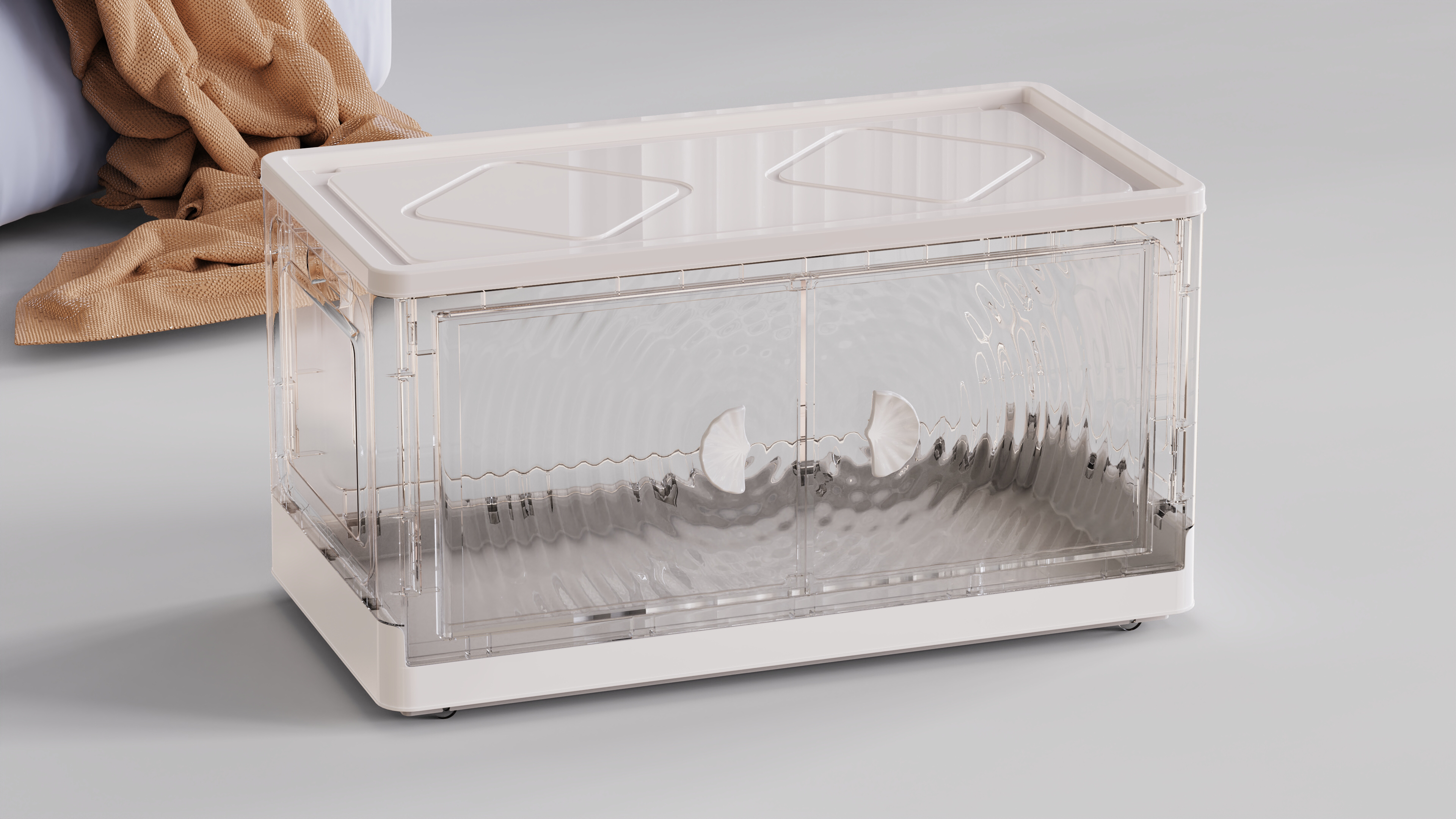 Folding box，Door Panel，panel，handle，Folding box handle，Folding box panel，Storage box door panel，