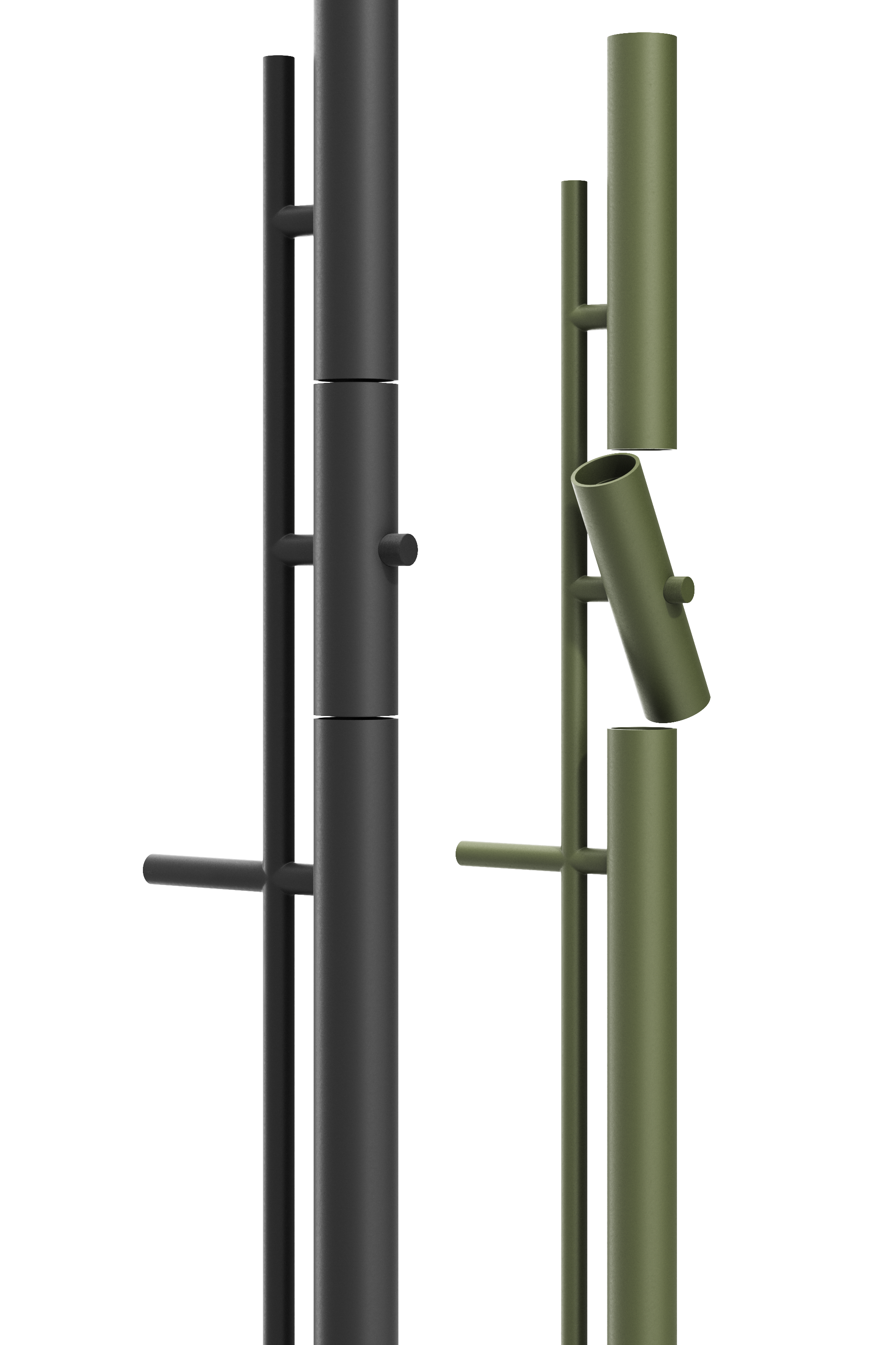 Floor lamp，Bamboo，portability，coat hanger，