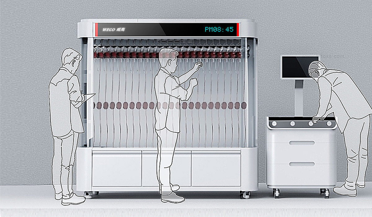 Design of Medical Blood Filter White Cabinet，blood filter white，Blood storage equipment，medical apparatus and instruments，Medical industry design，Medical equipment design，