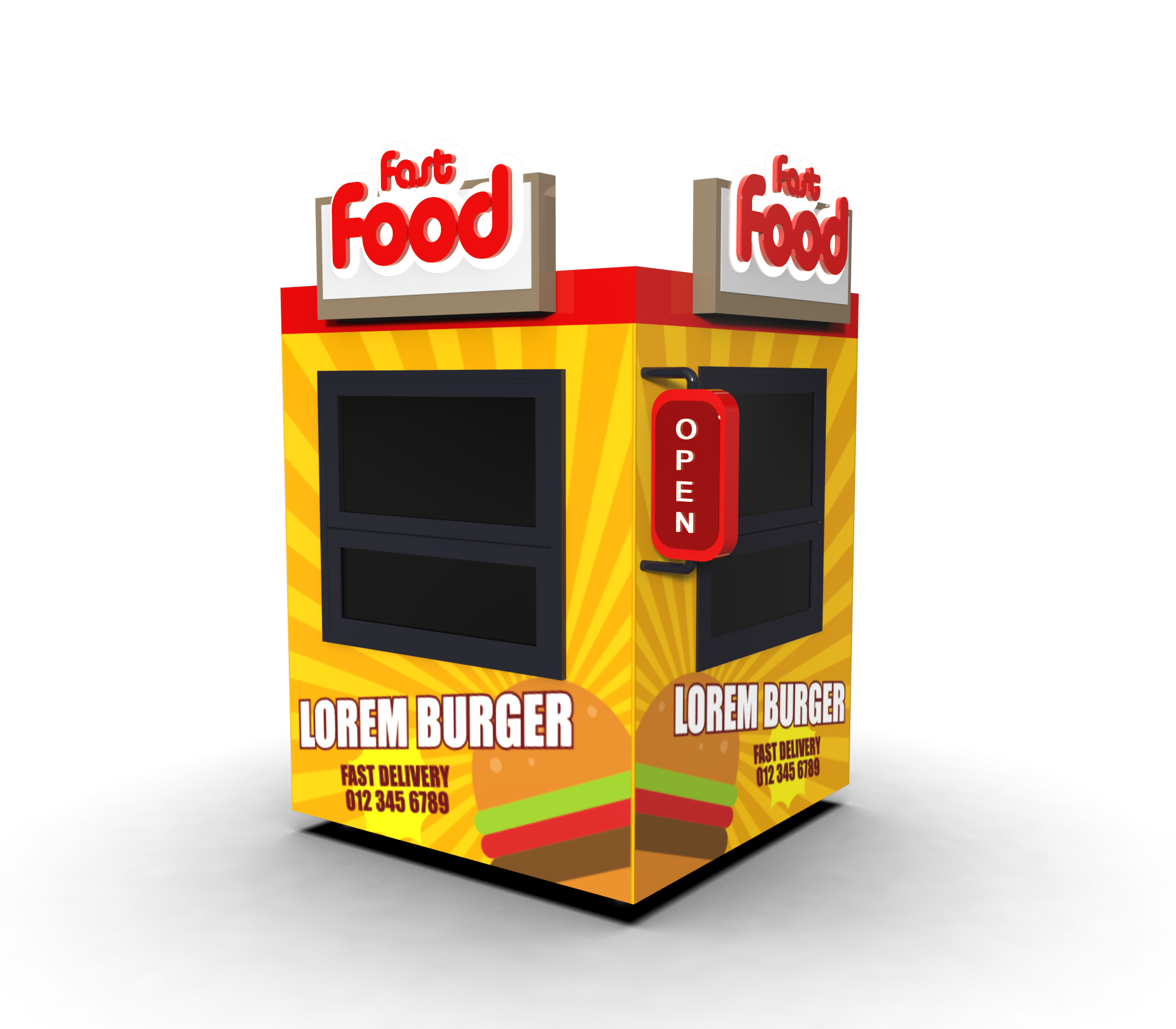 Appearance of dining car，Coating design，industrial design，Modeling design，Color matching，