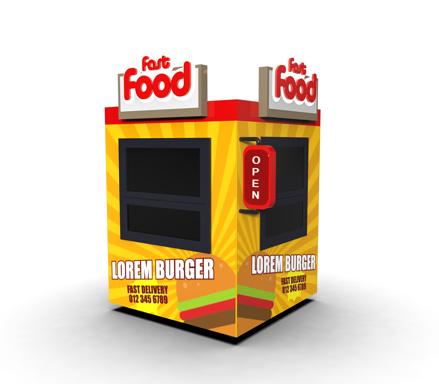 Appearance of dining car，Coating design，industrial design，Modeling design，Color matching，