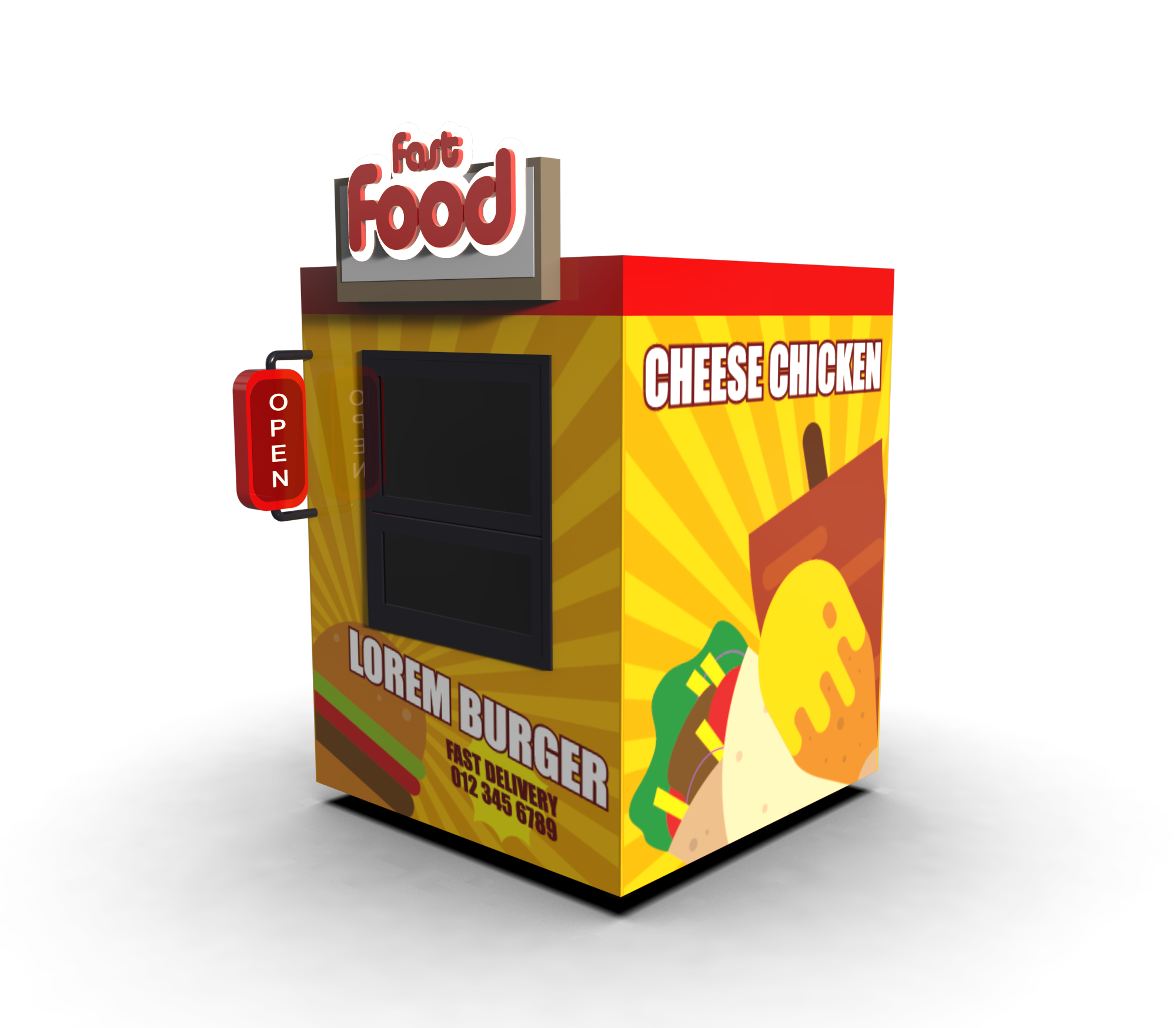 Appearance of dining car，Coating design，industrial design，Modeling design，Color matching，