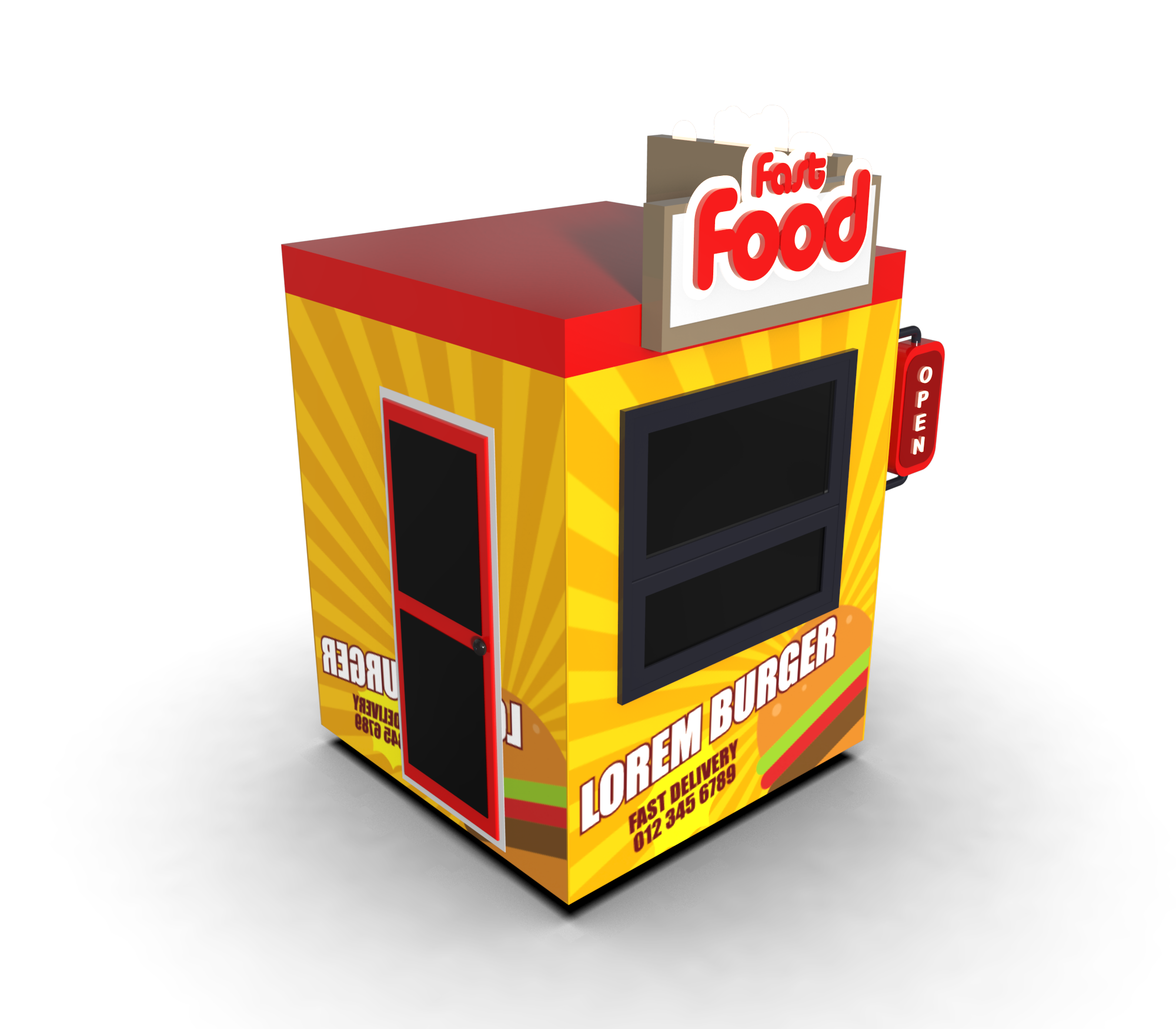 Appearance of dining car，Coating design，industrial design，Modeling design，Color matching，