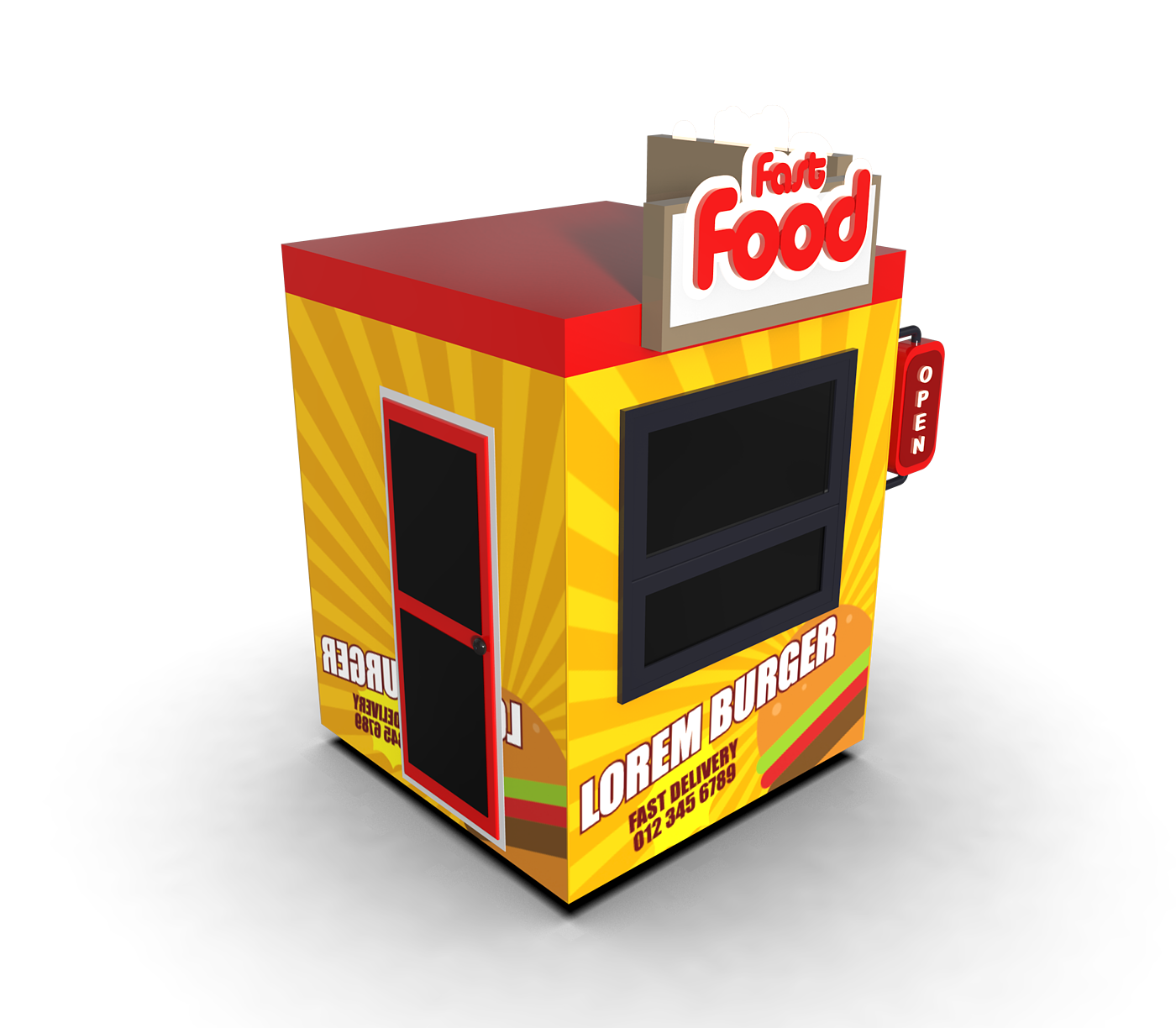 Appearance of dining car，Coating design，industrial design，Modeling design，Color matching，