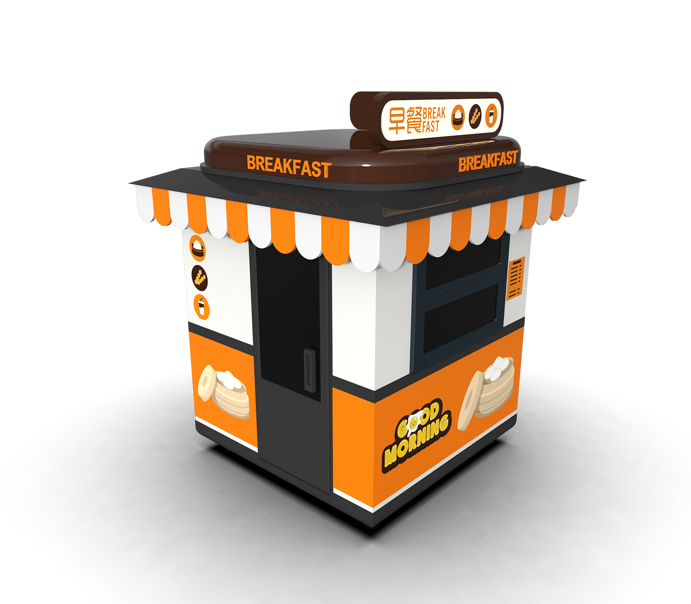 Appearance of dining car，Coating design，industrial design，Modeling design，Color matching，