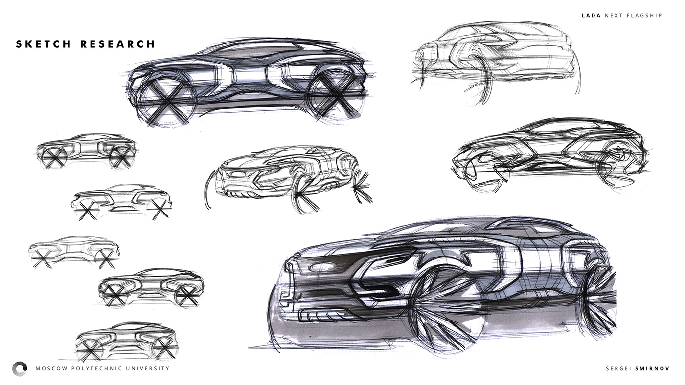 suv，LADA Next，flagship，automobile，Draft hand-painted，